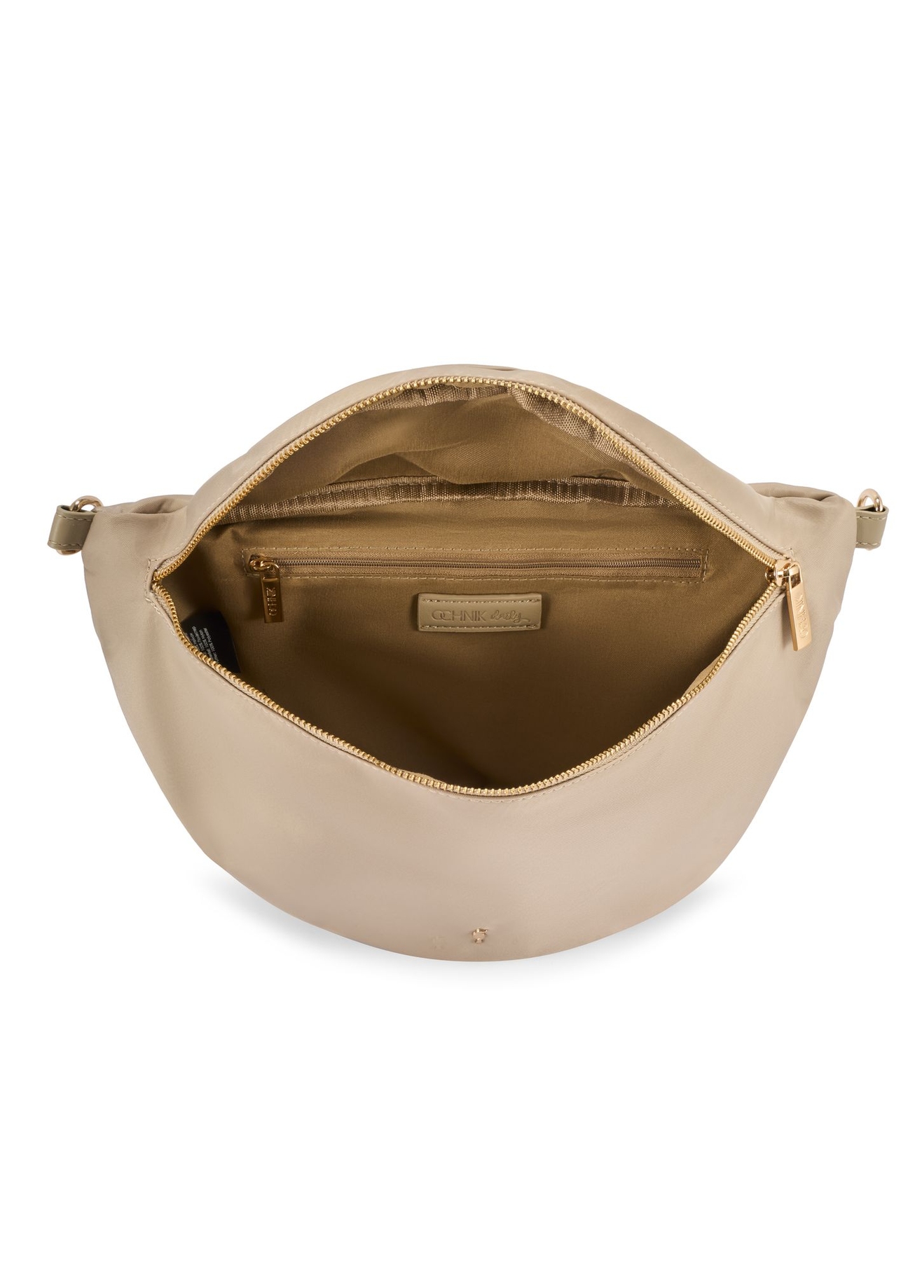 Beige large women's bag TOREN-0345-1A(W26) - product view from above, on a white background.