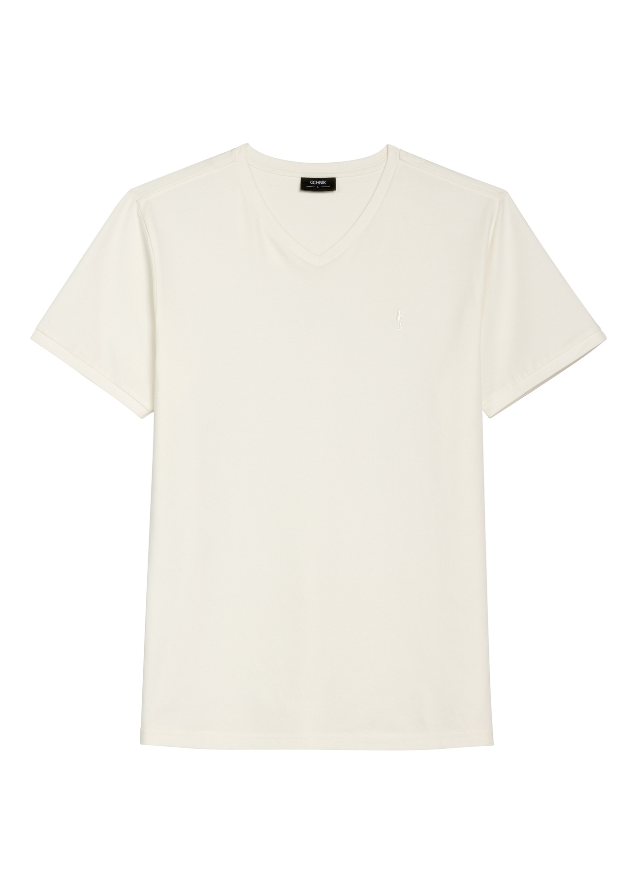 Men's white cotton T-shirt TSHMT-0088-0B(W26), front product view on white background.
