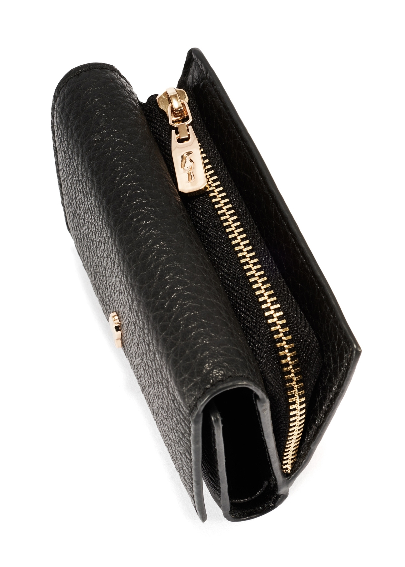 Small women's leather wallet PORES-0973-99(Z25), close-up of the product detail on a white background.