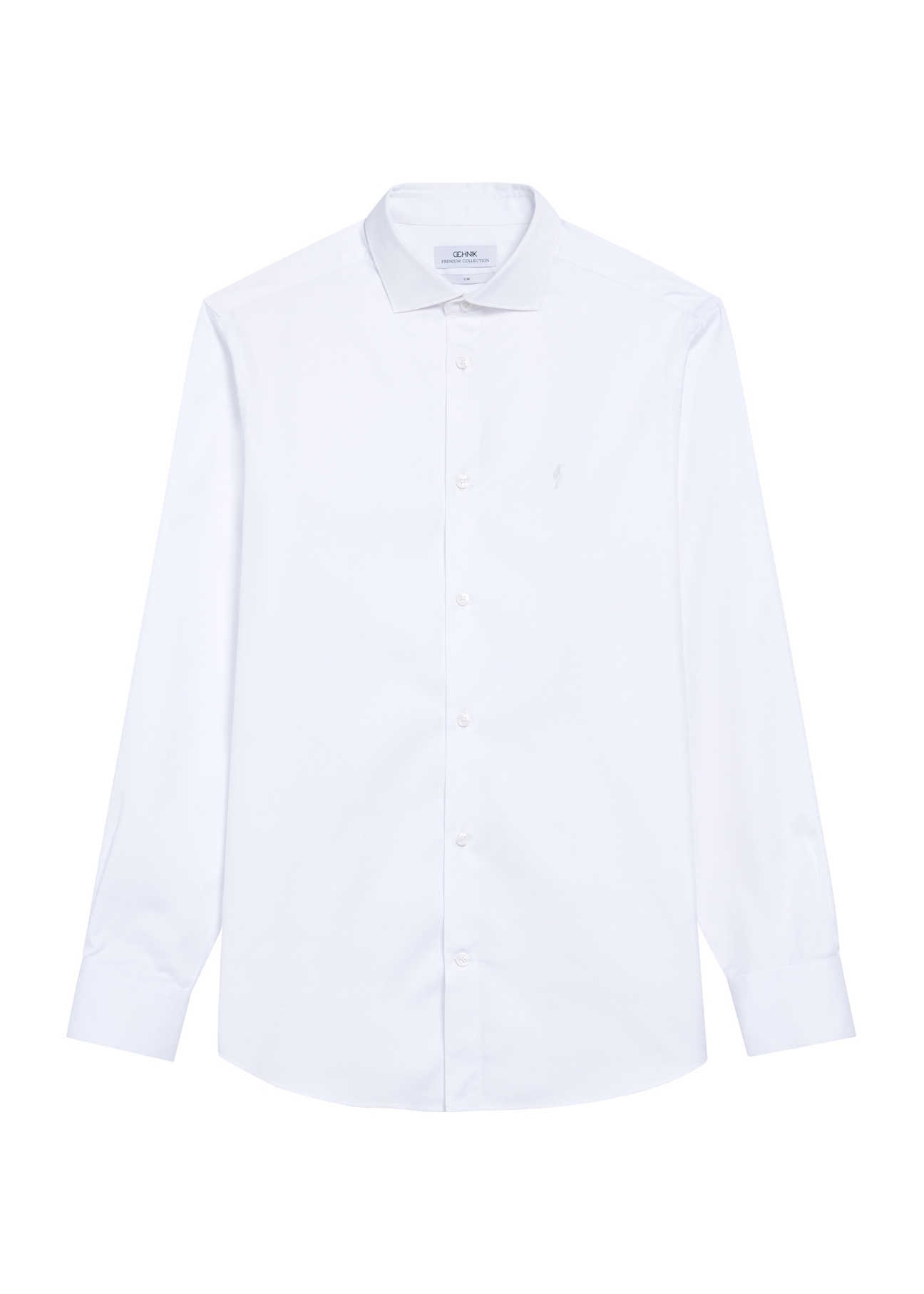 White men's shirt KOSMT-0352-11(Z25), front product view on white background.