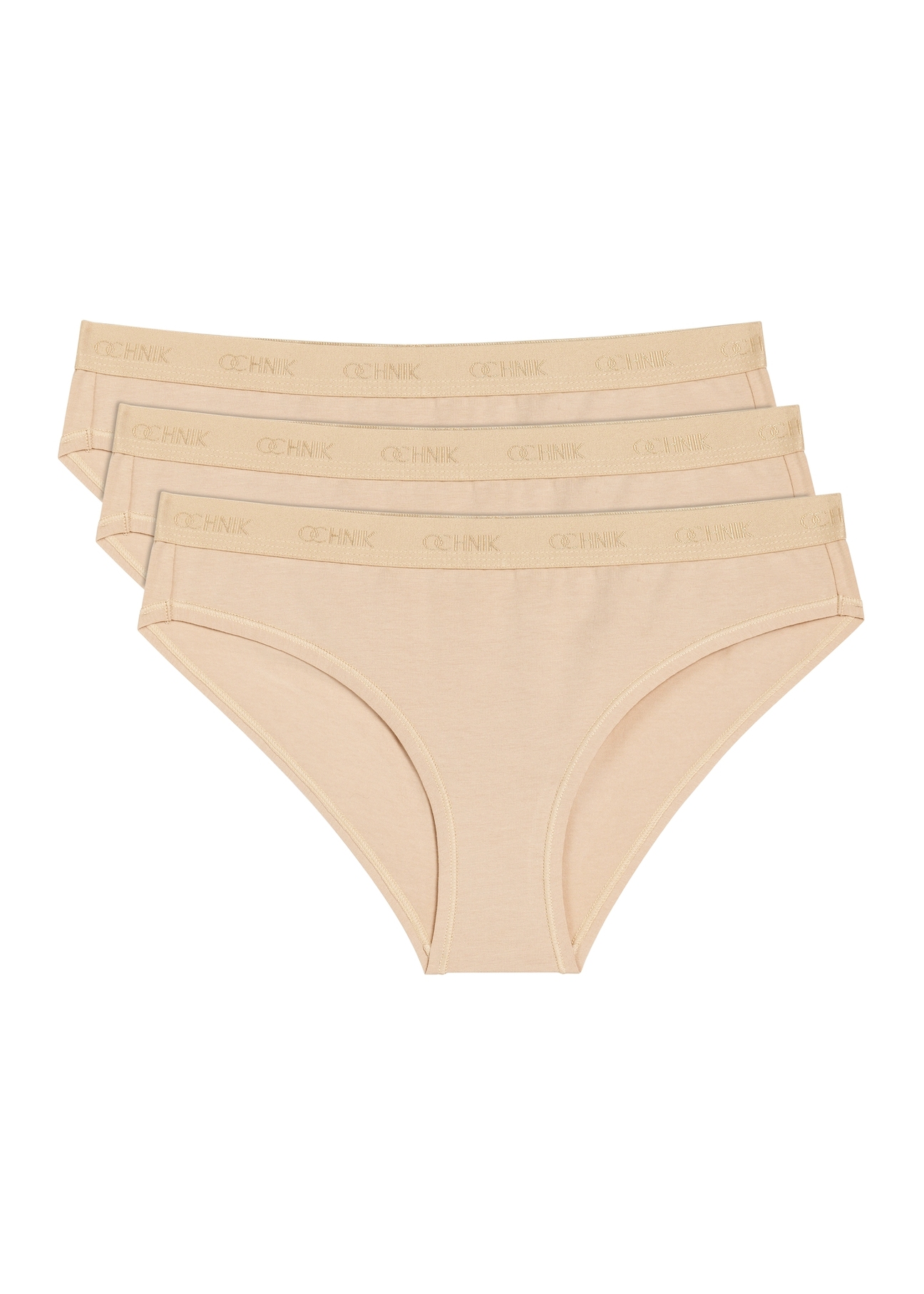 Three-pack of beige women's briefs ZESDS-0004-1B(W26)