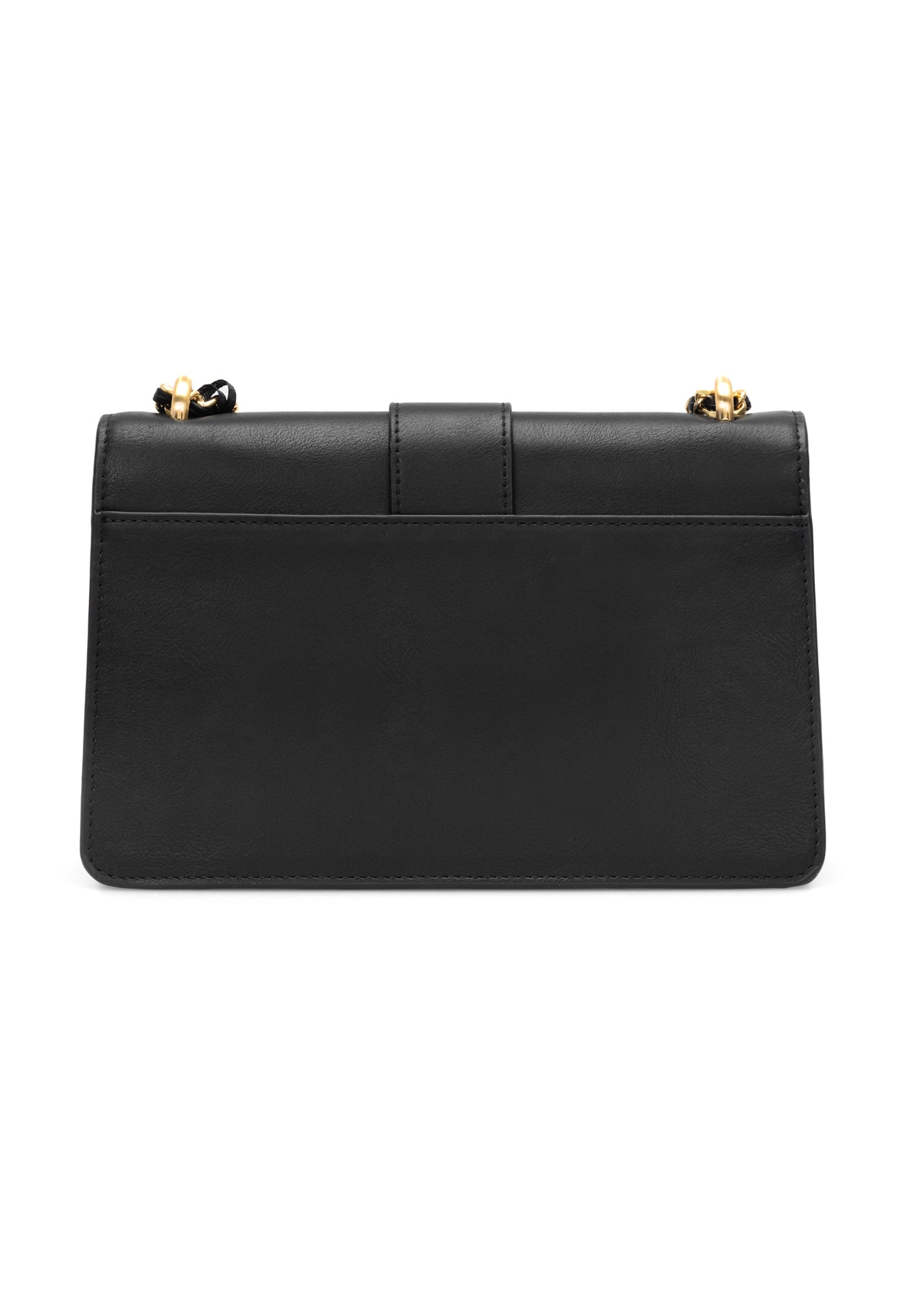 Black women's messenger bag TOREC-1137-99(W26), product view from the back on a white background.