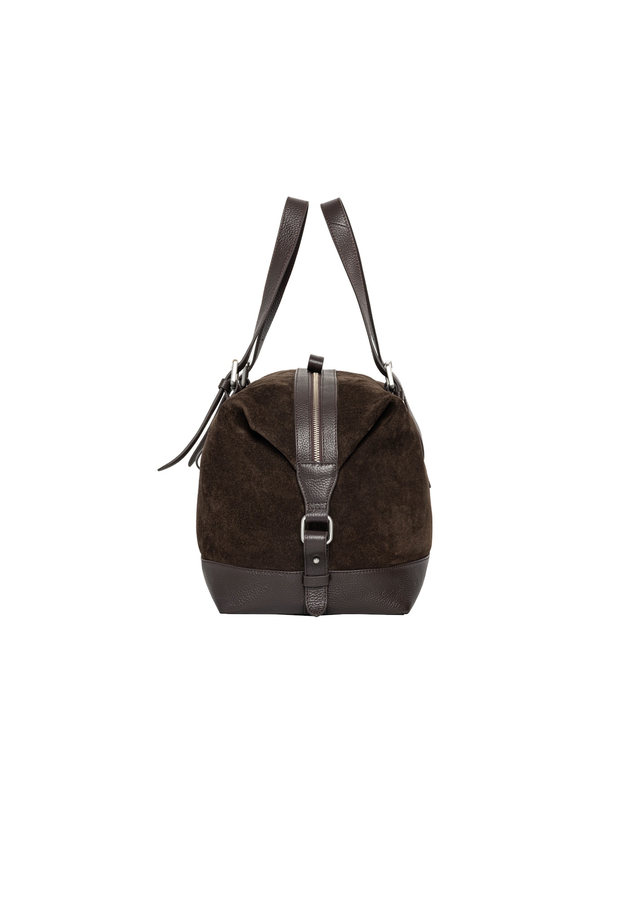 Brown suede men's bag TORMS-0540-1I(Z26), side product view on white background.