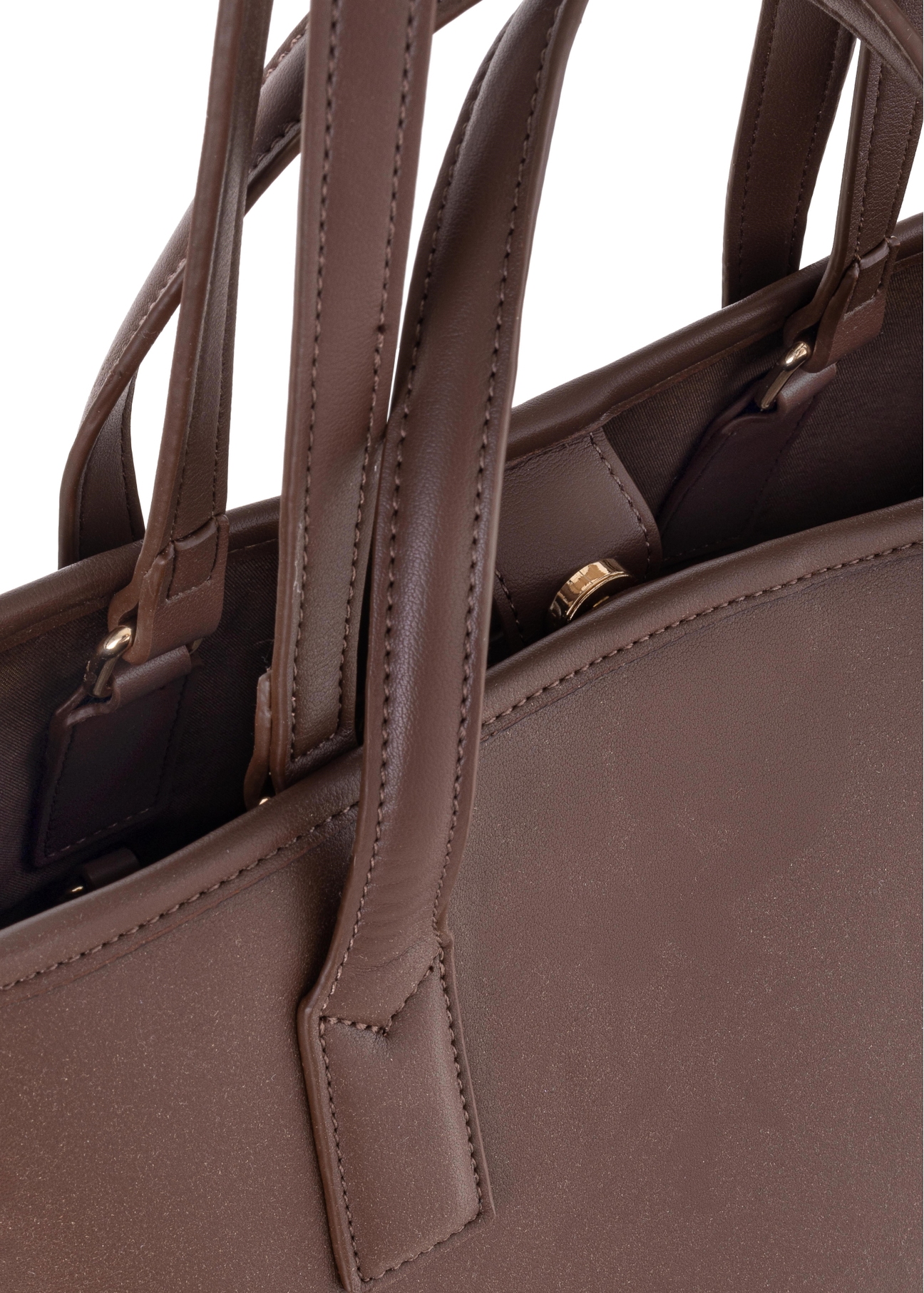 Brown women's shopper bag TOREC-0907-89(W24)-08