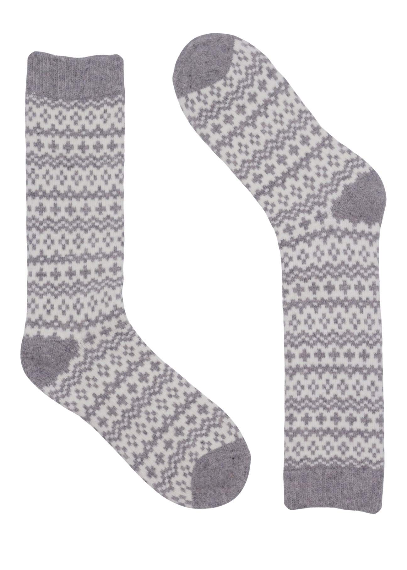 Long women's wool socks SKADT-0085-9B(Z26) - product view from above, on a white background.