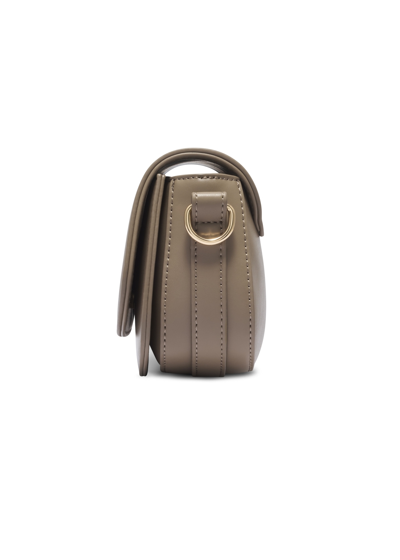 Small women's handbag in cool beige TOREC-1264-1K(Z26). Side view on a white background.