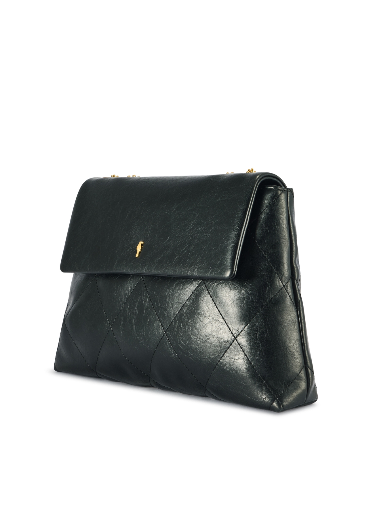 Black women's handbag with chain TOREC-1099-99(Z25), diagonal product view on a white background.