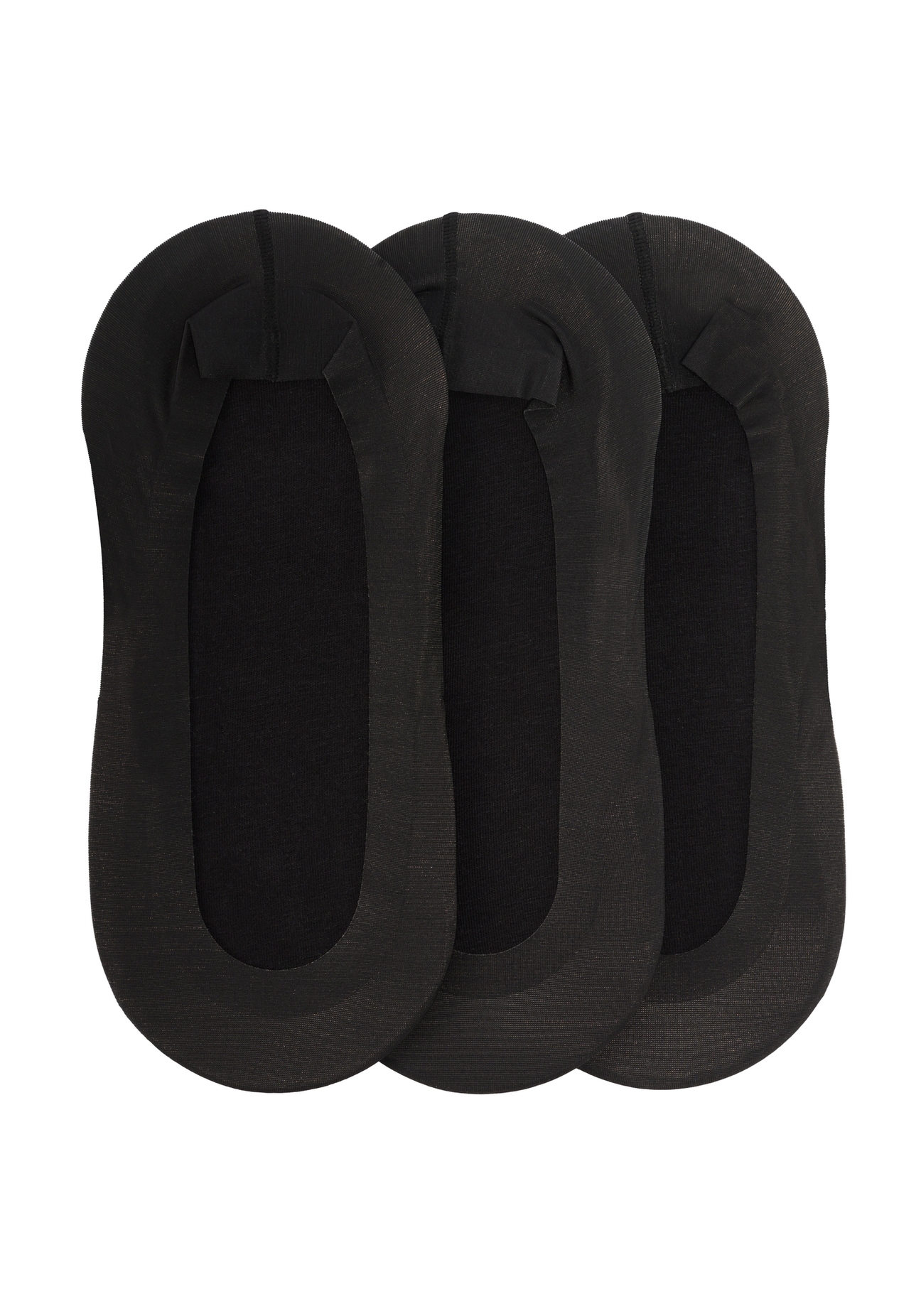 Set of black women's ankle socks ZESDT-0032-99(W26) - product view from above, on a white background.