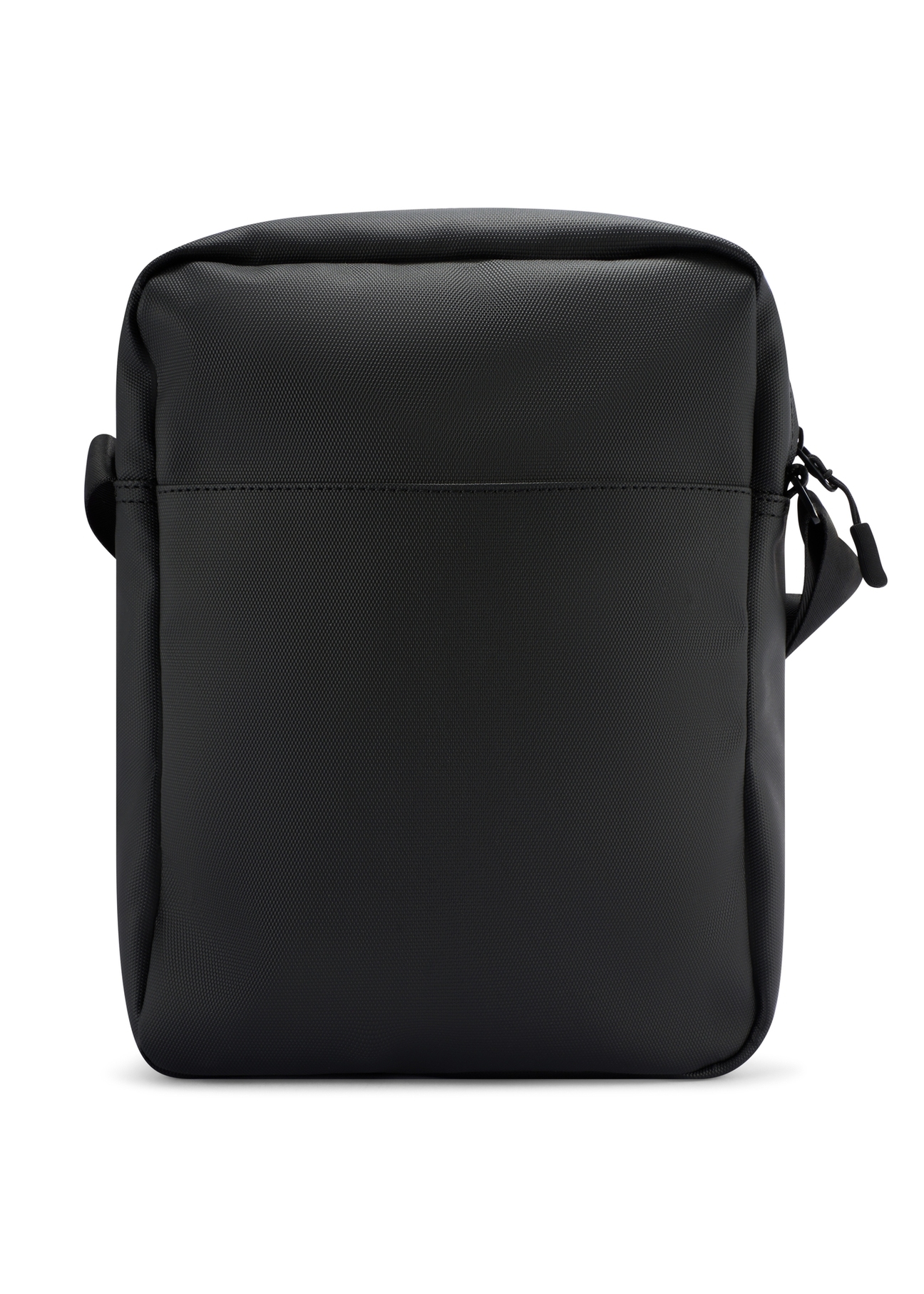 Black men's crossbody bag TORMN-0395-9J(W26) - product view from the back, on a white background.