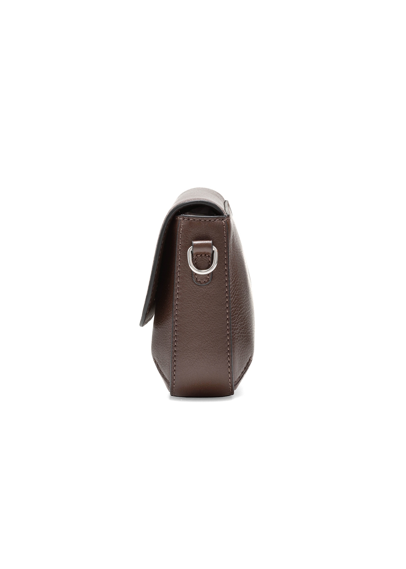Brown leather small women's handbag TORES-1184-89(Z25), diagonal view of the product on a white background.