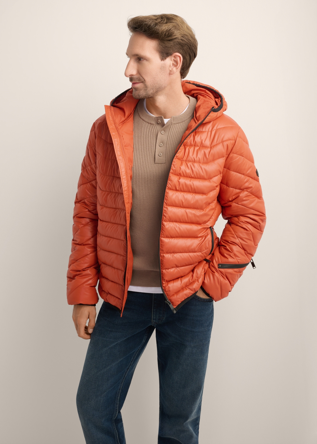 Men's orange jacket KURMT-0380-3C(Z26)