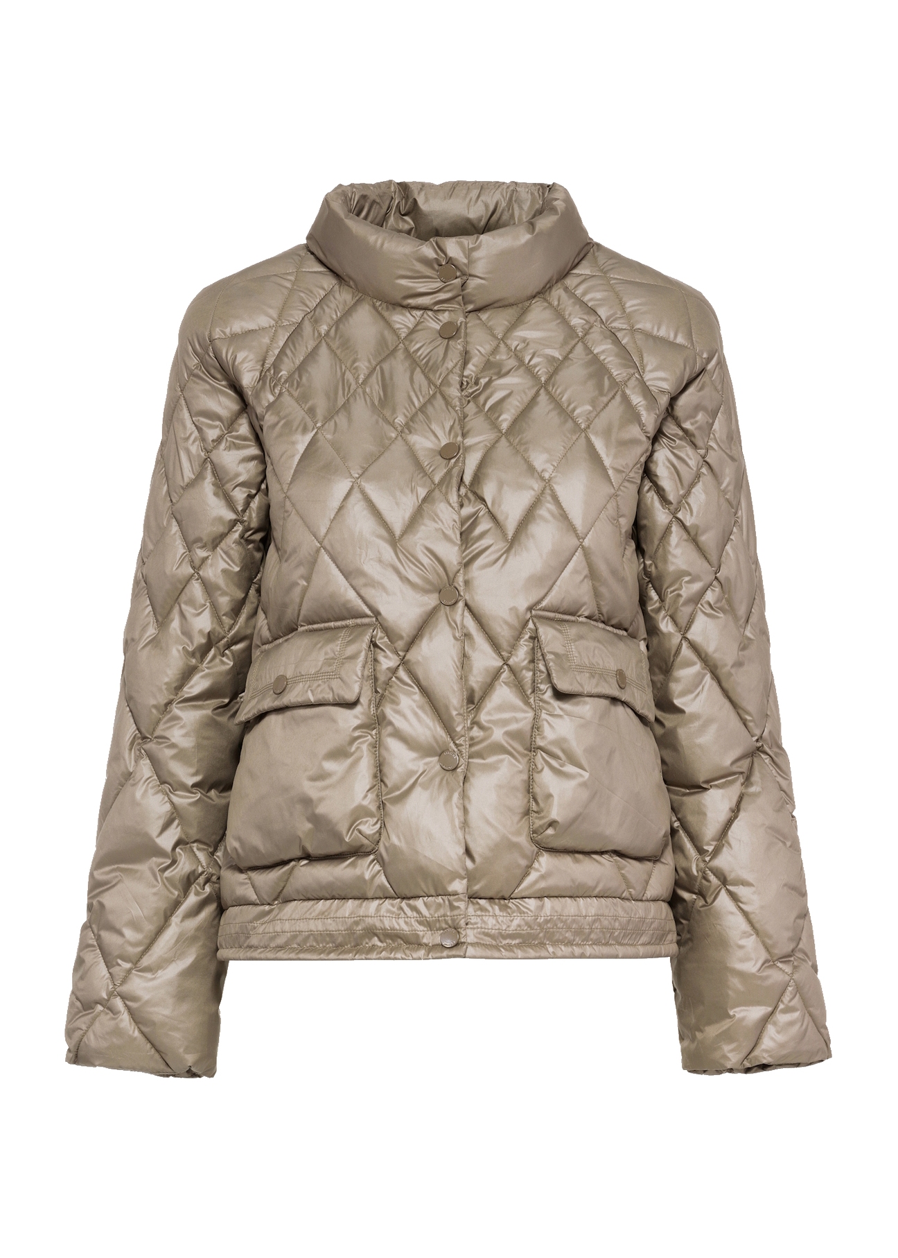 Olive quilted women's jacket KURDT-0597-57(Z25)