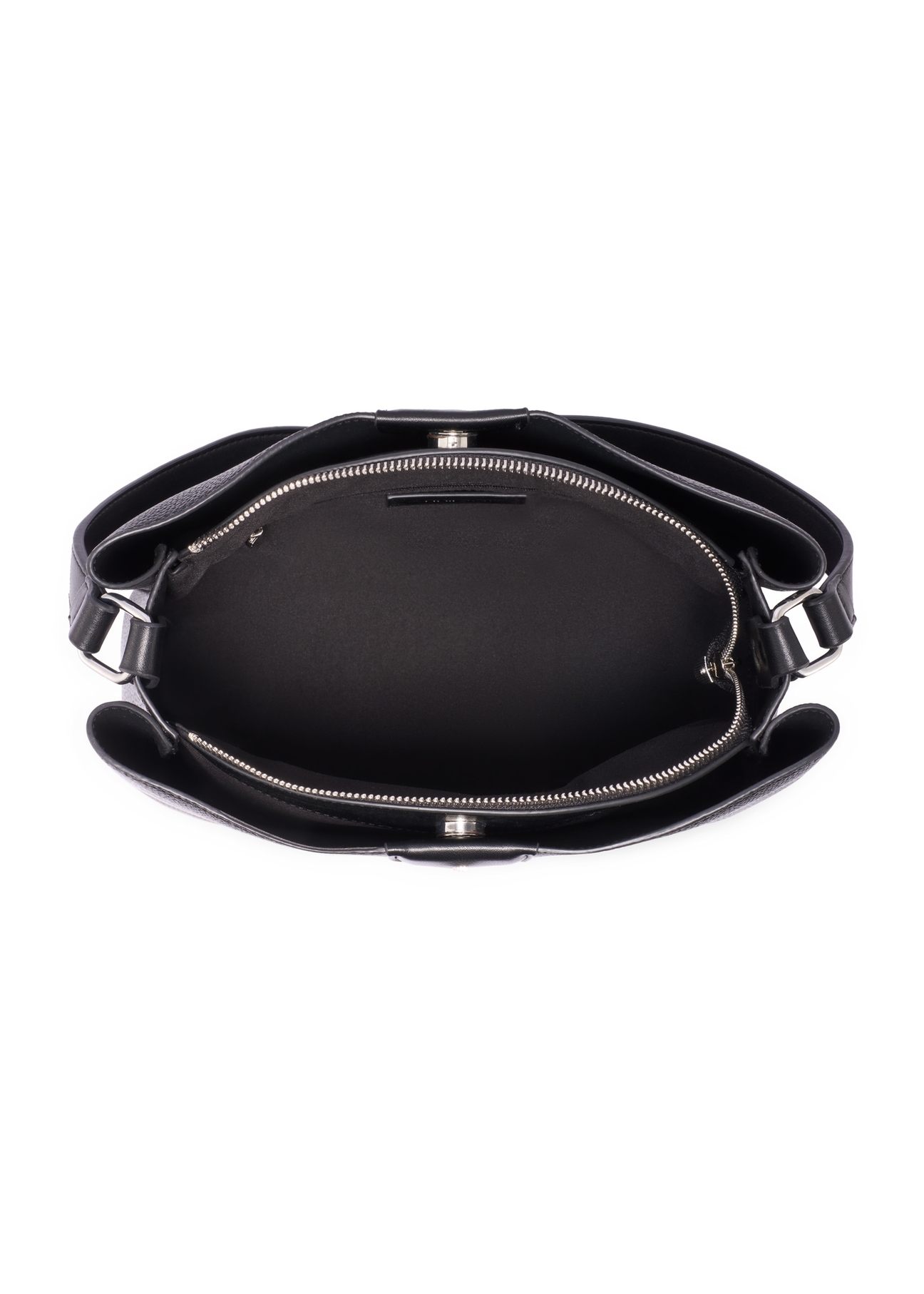 Black women's shoulder bag TOREC-1297-9I(Z26), product view inside on white background.