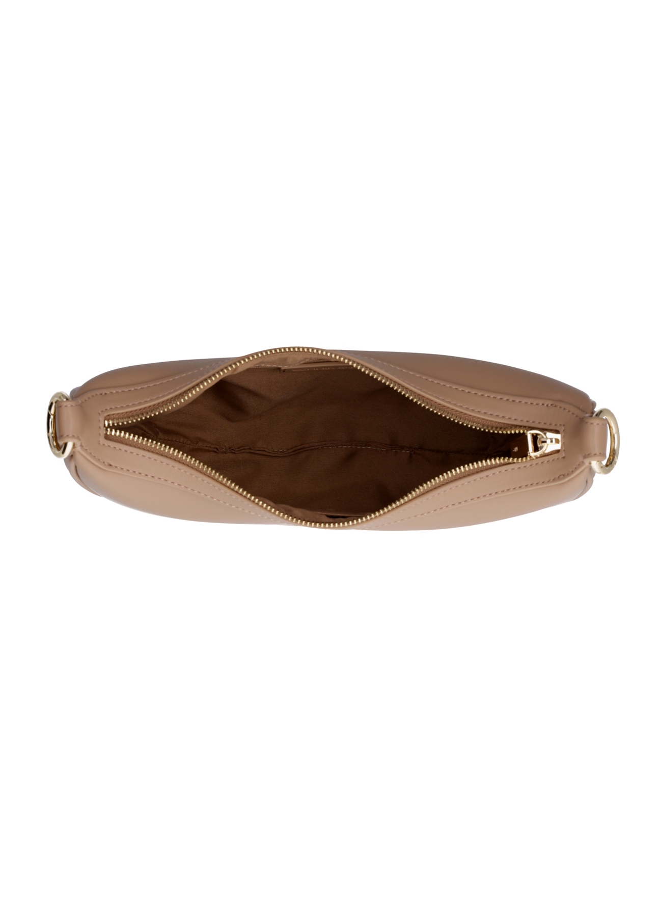 Beige small women's hobo bag TOREC-1097-1B(Z26), product view inside on a light background.