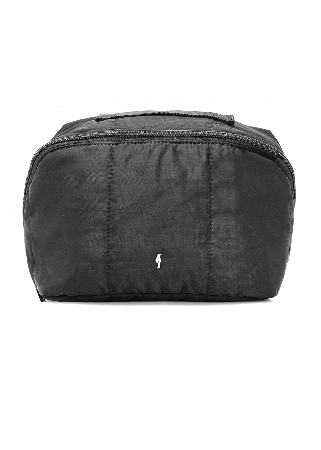 Black women's cosmetic bag TOREN-0323-99(Z25), front product view on white background.