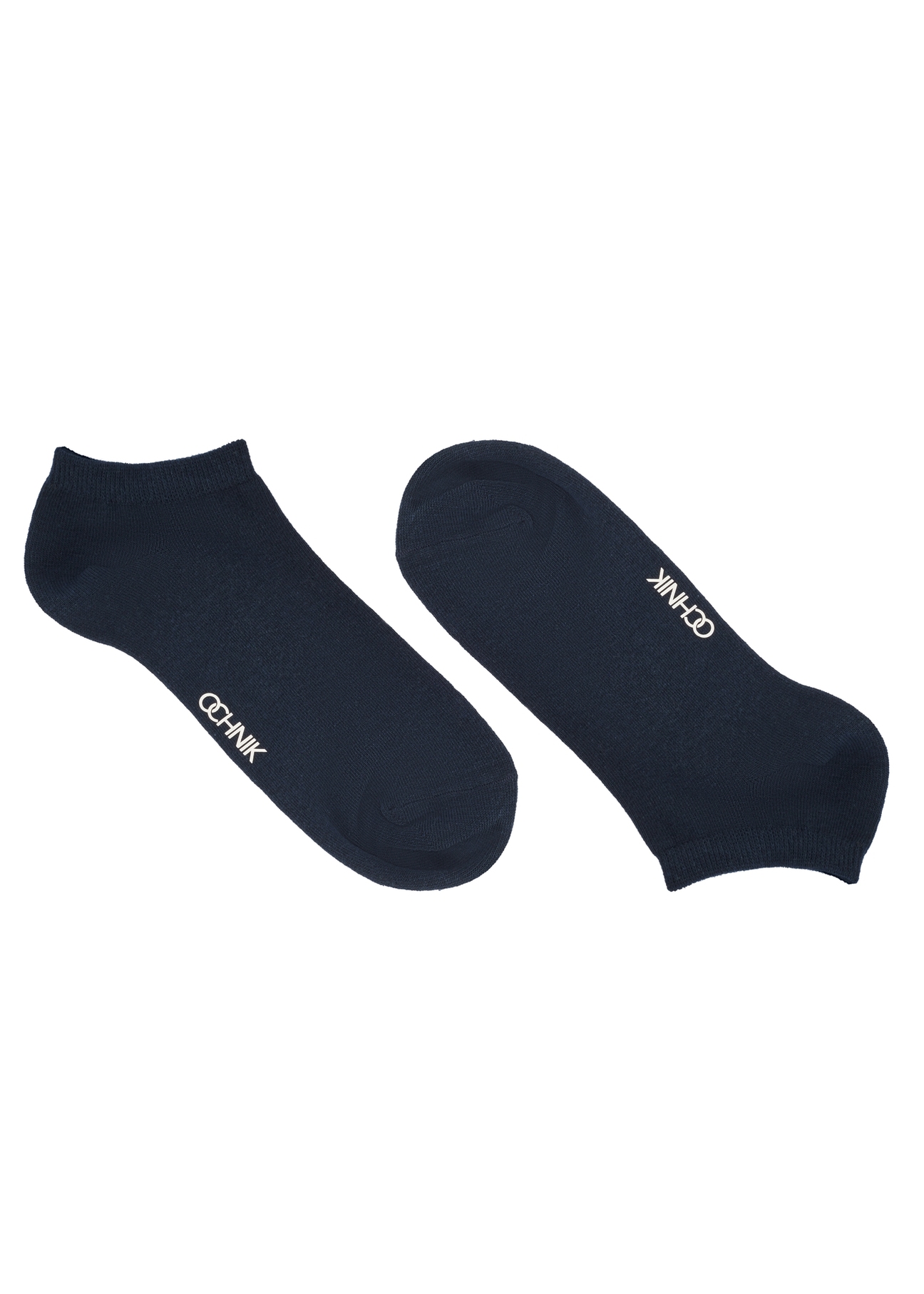 Navy blue men's short socks SKAMT-0151B-7E(W26), side product view on white background.