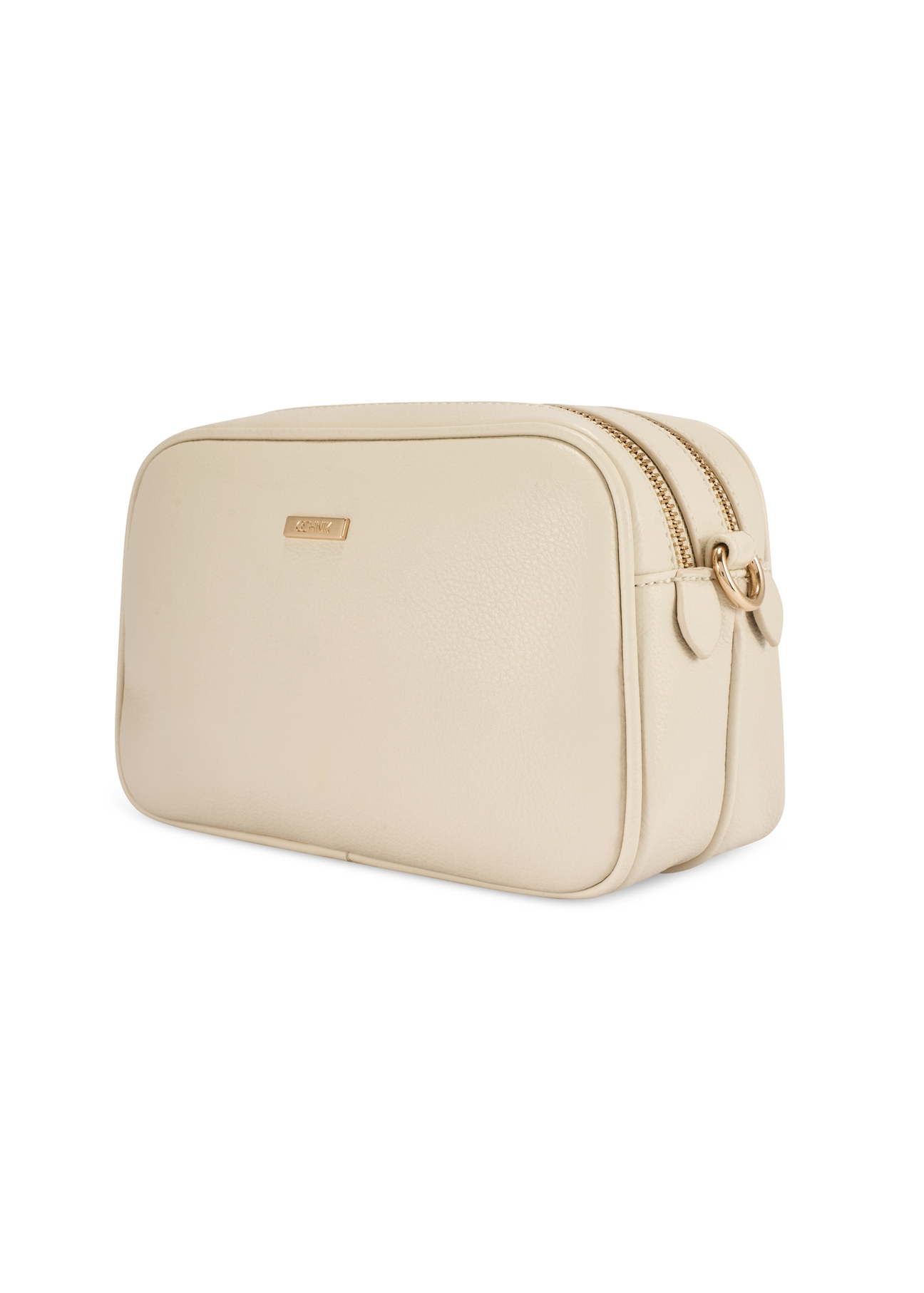 Cream medium women's handbag TOREC-1121-0B(W26), diagonal product view on white background.