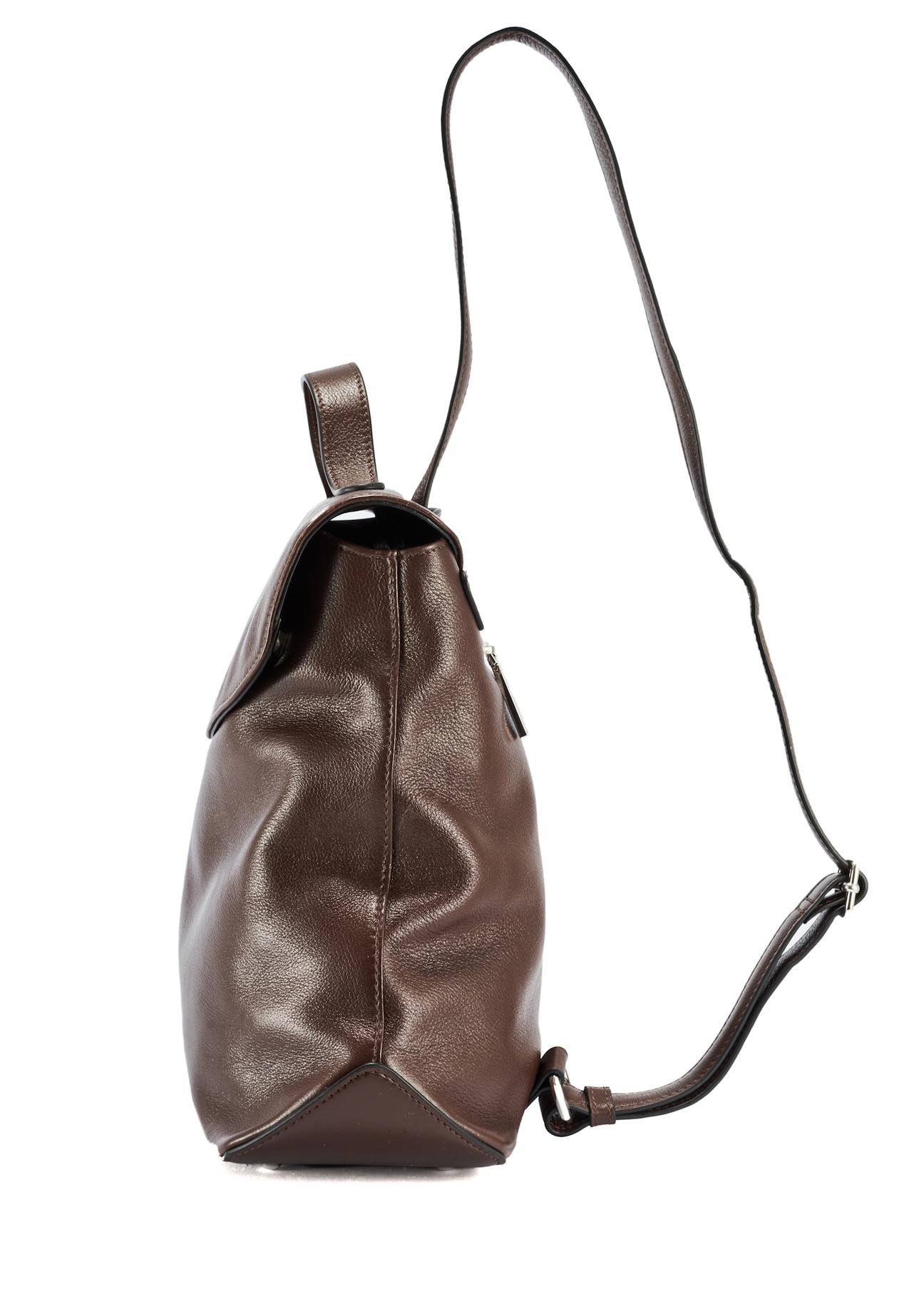 Brązowy plecak damski skórzany TORES-1185-89(Z25), wide product or box on białym tle.