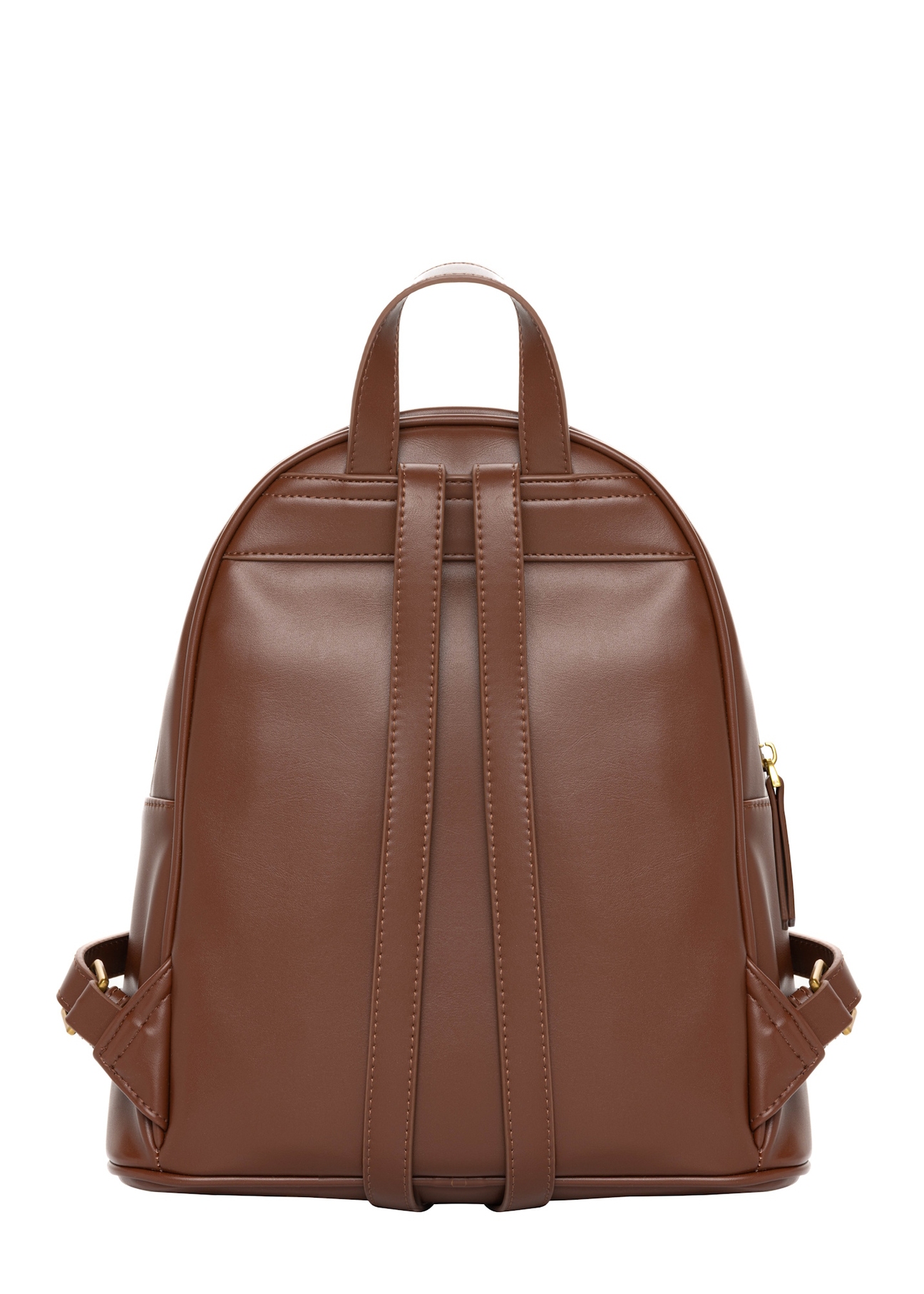 Light brown women's backpack TOREC-1263-1G(Z26), product view from the back on a light background.