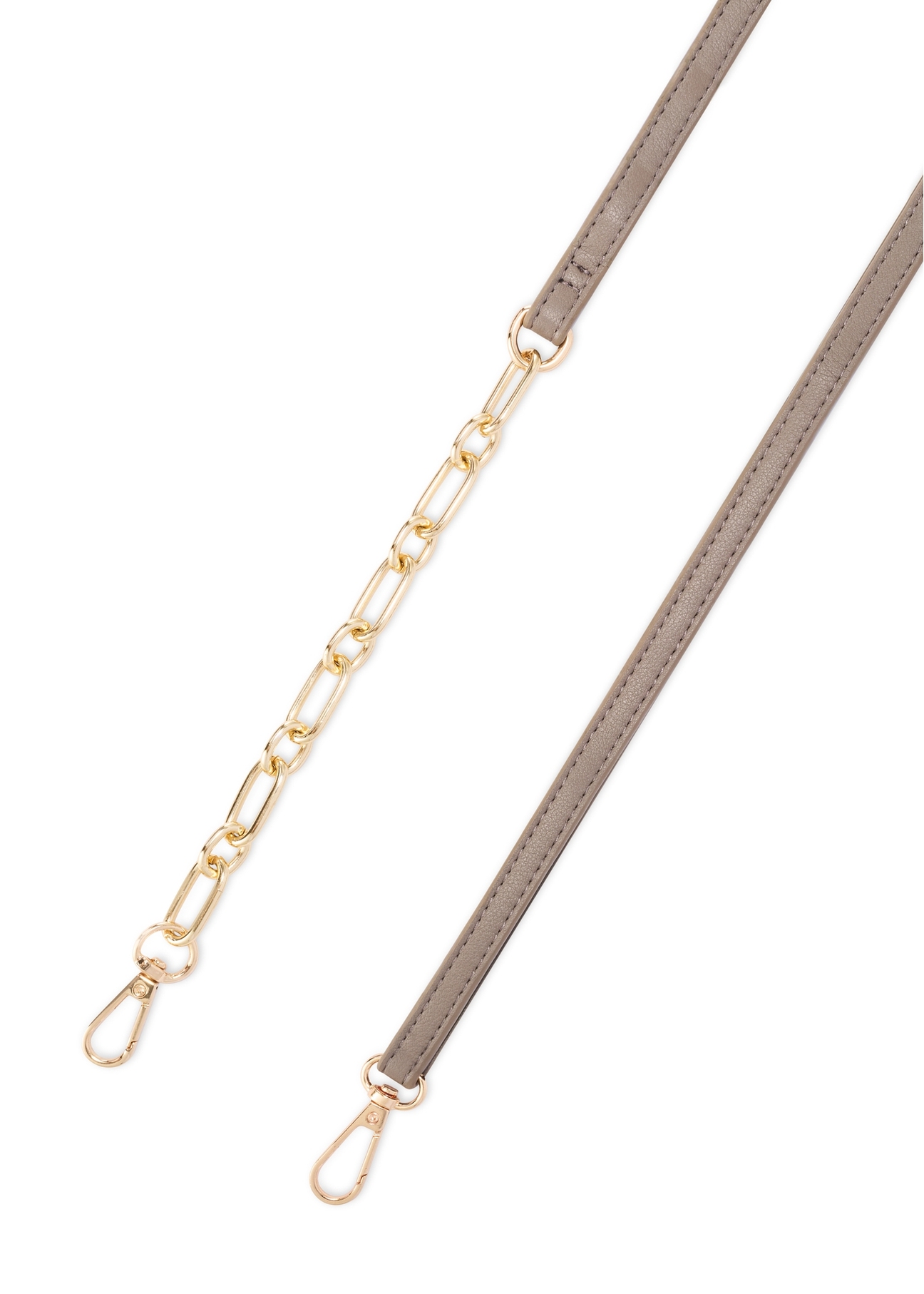 Small women's handbag in cool brown color TOREC-1178-1K(W26), view of the product strap on a white background.