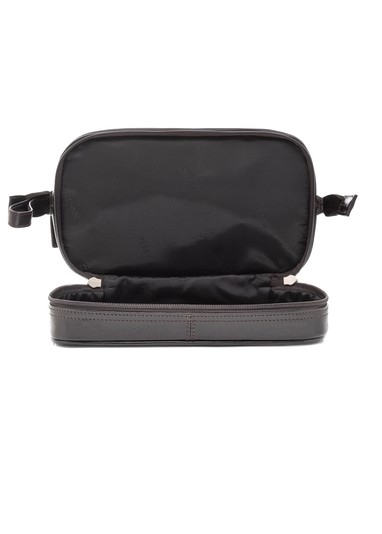 Men's glossy cosmetic bag TORMS-0479-99(Z25), product view inside on white background.