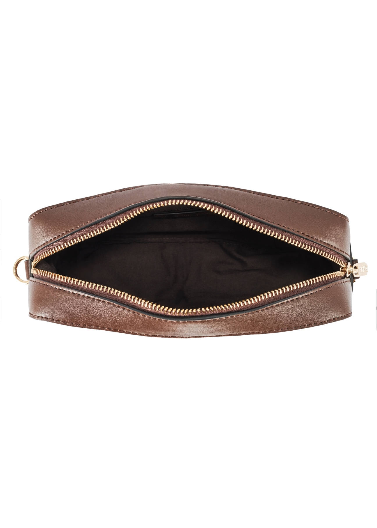 Brown women's handbag TOREC-0003J-89(Z25), product view from the inside on a white background.