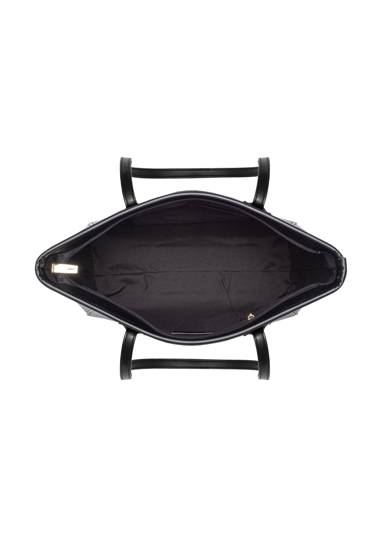 Black women's shopper bag TOREC-1162-99(W26), product view from above on a white background.