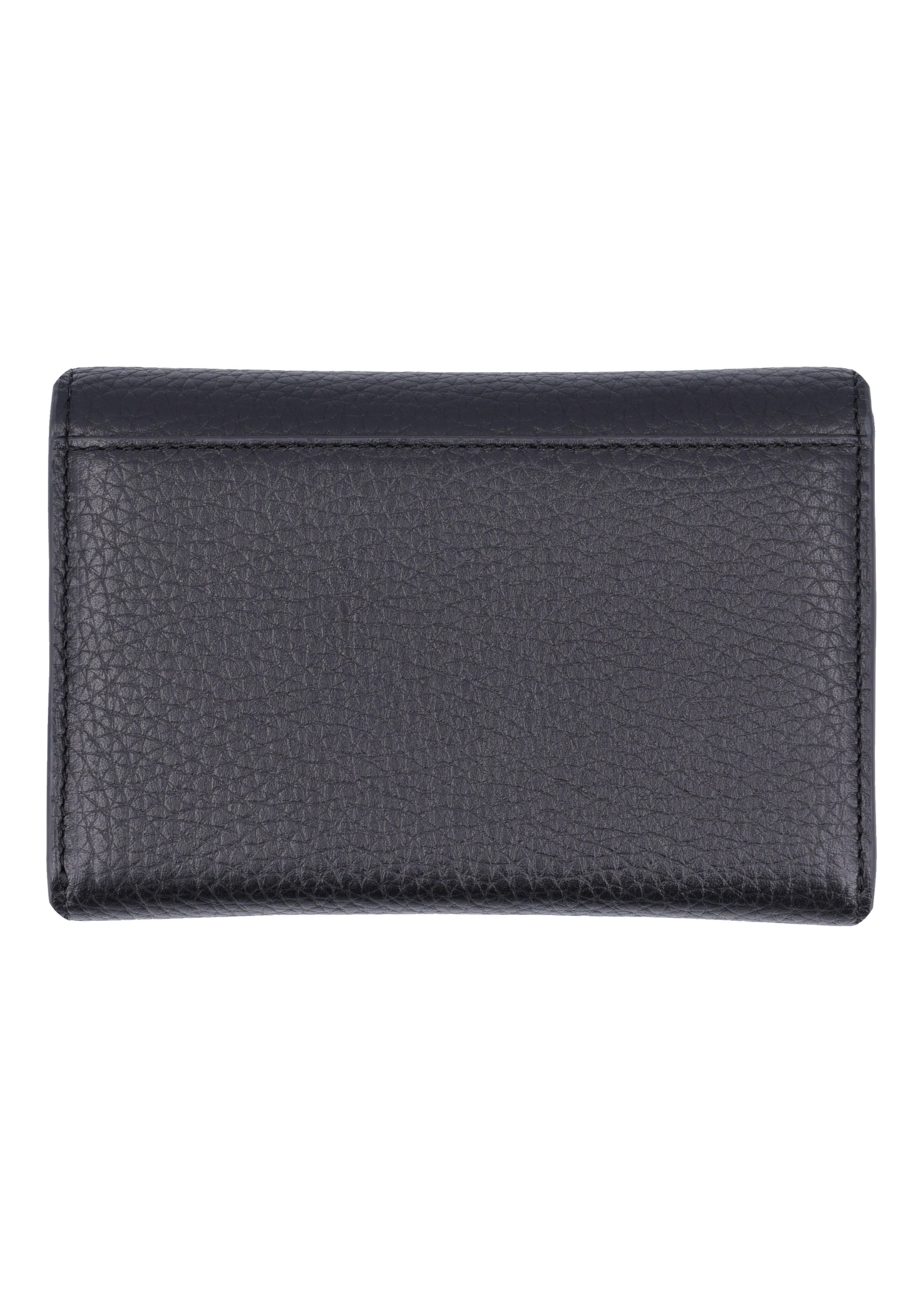 Large black leather women's wallet PORES-1016-9I(Z26), back view of the product on a white background.