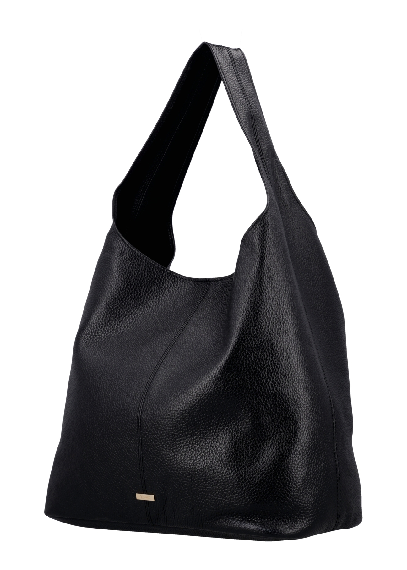 Black leather shopper bag TORES-1372-9I(Z26)
