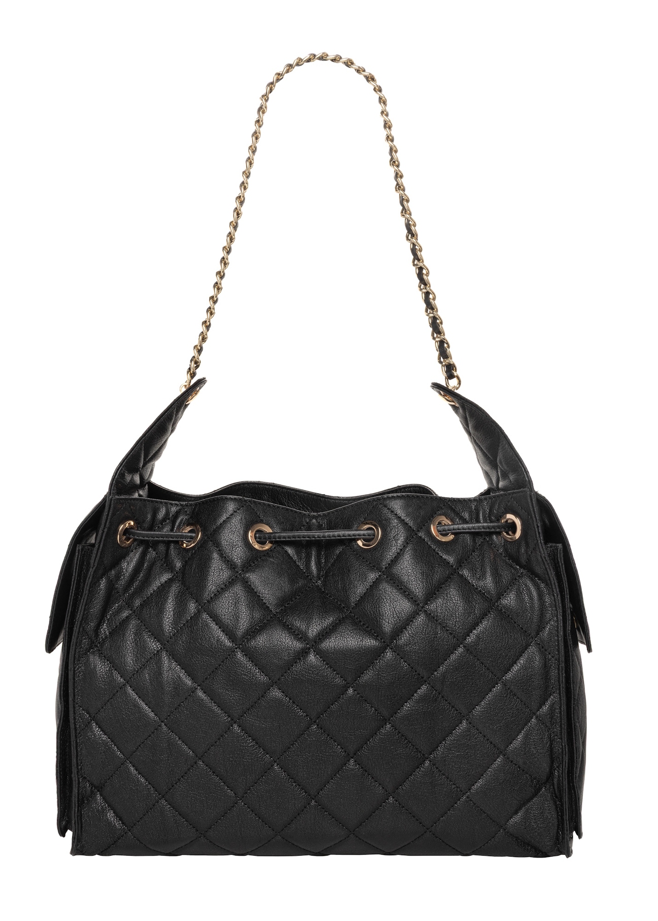 TORES-1365-9P(Z26) quilted leather women's handbag, rear view on a white background.