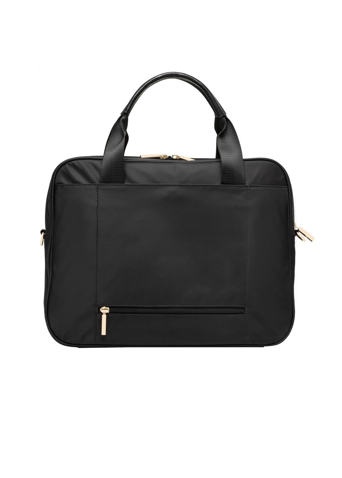 Black laptop bag TOREN-0352-99(Z26), product view from the back on a white background.
