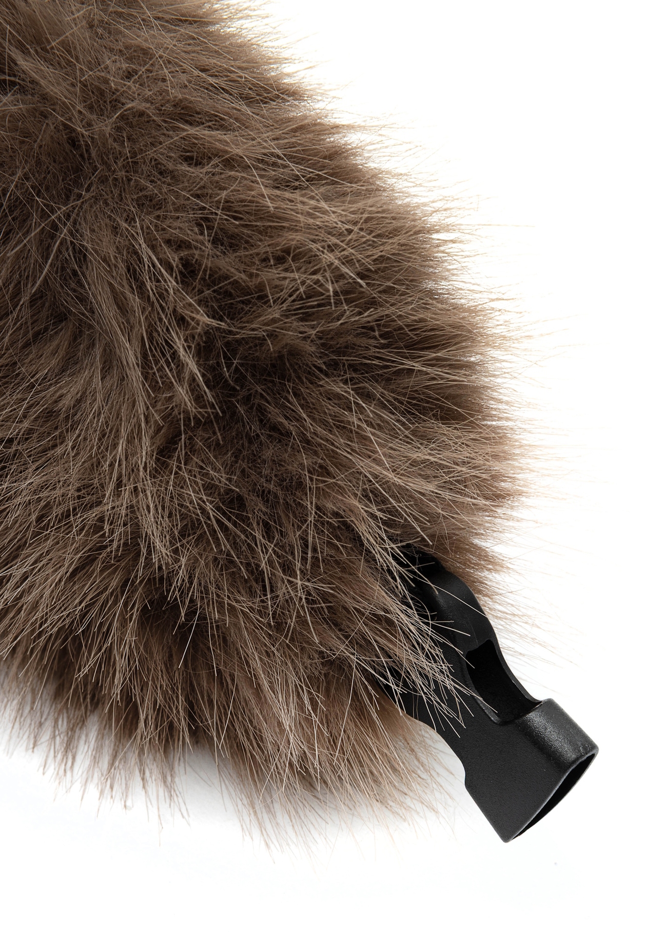 Brown women's earflap hat CZADF-0047-89(Z25) - close-up detail, on white background.