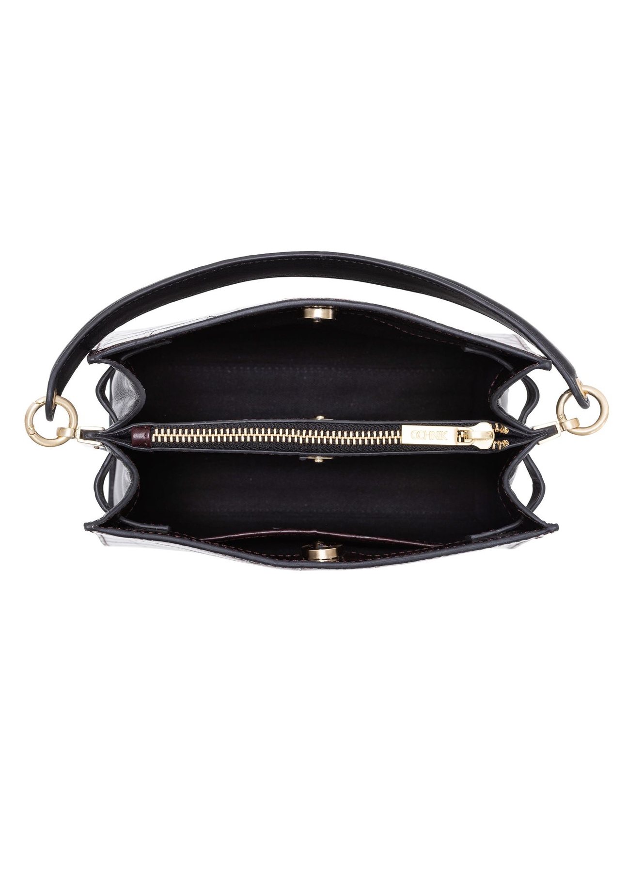 Women's three-compartment leather handbag TORES-0967-49(Z23)-06
