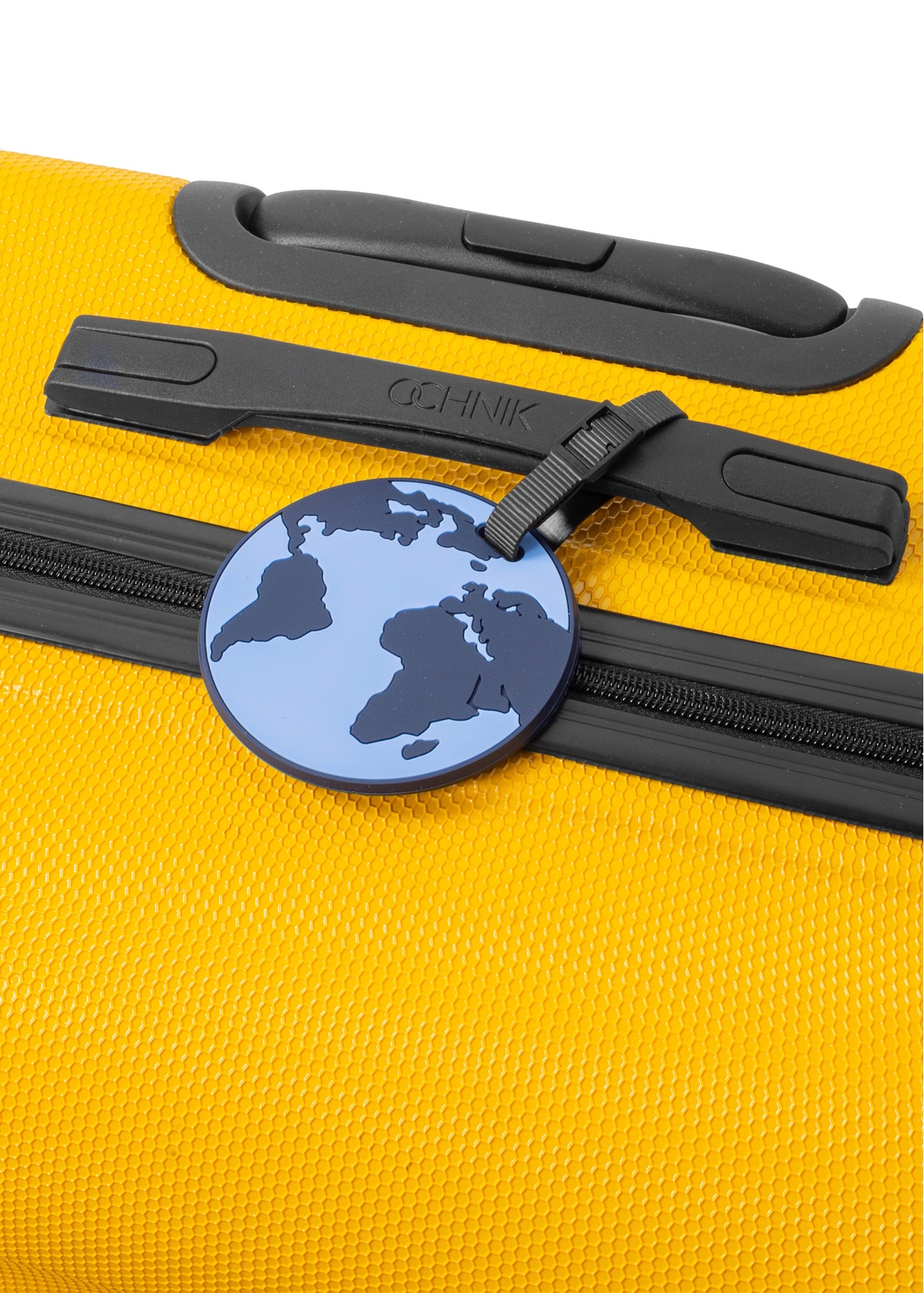 Luggage tag AW-012-0010-61(W25), product view on a suitcase on a white background.