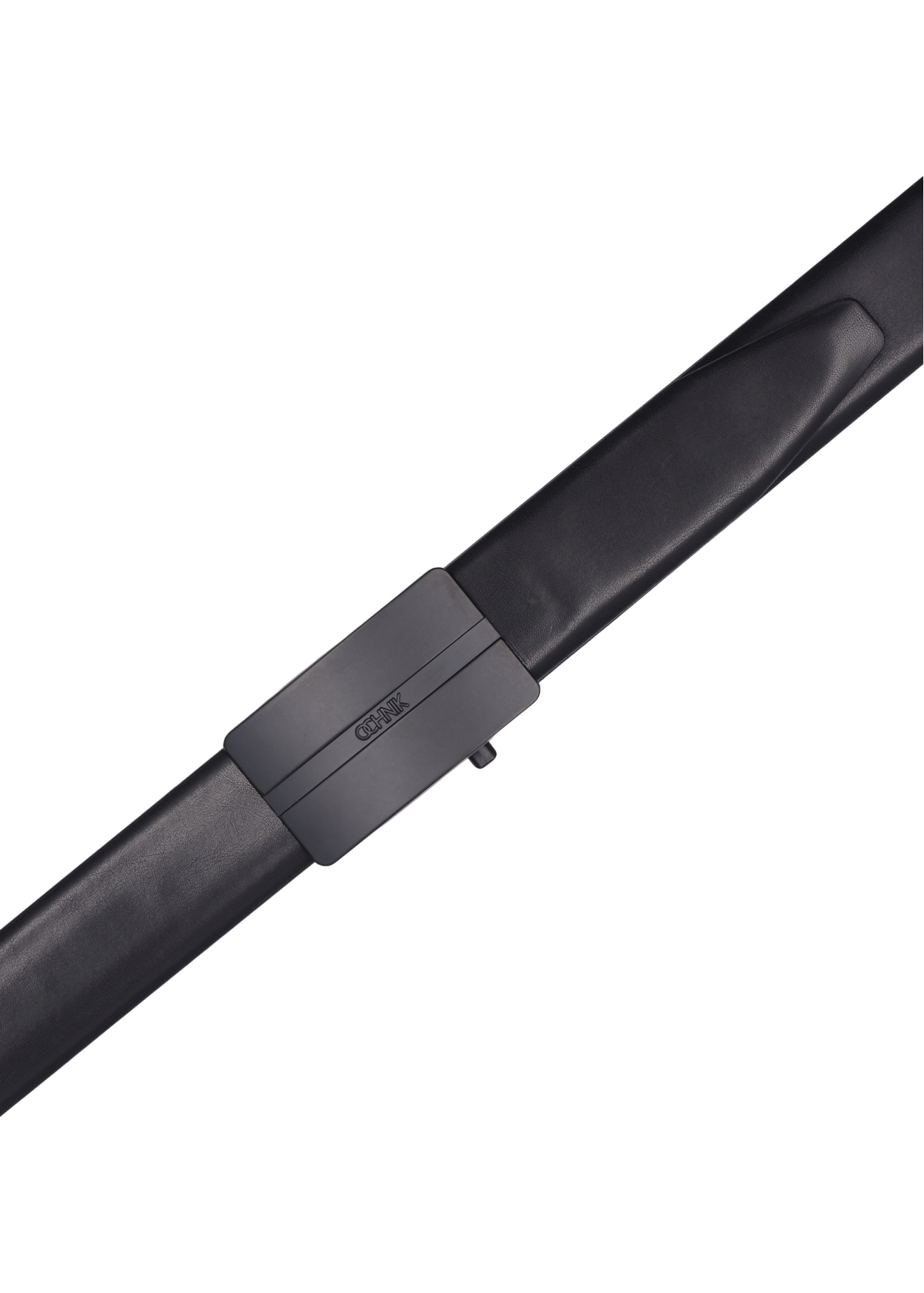 Men's black leather belt PASMS-0291-99(Z26)