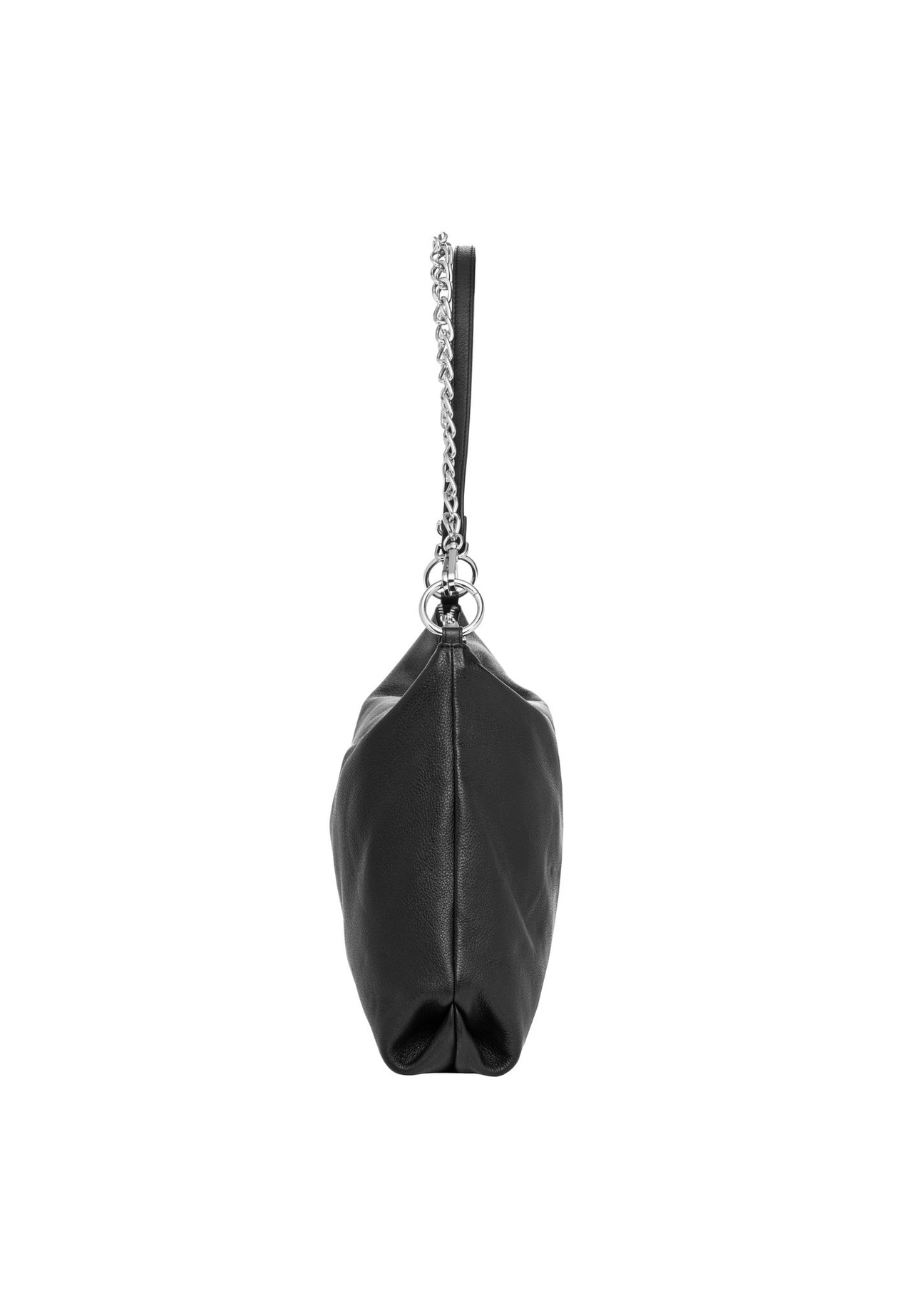 Black leather women's handbag TORES-1320-99(Z26) - side view of the product, on a white background.