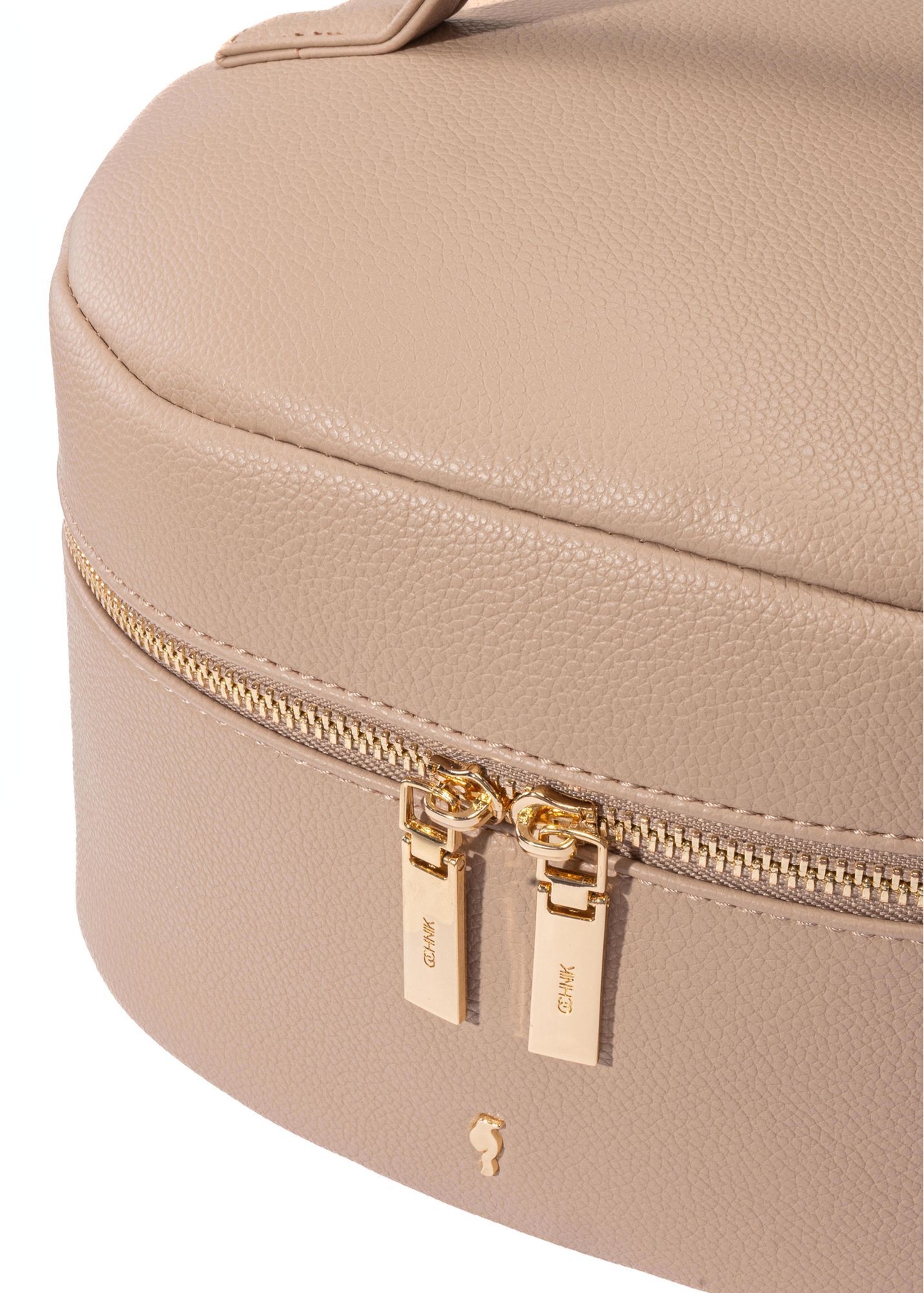 Beige round women's cosmetic bag TOREC-0919A-81(W25)-06