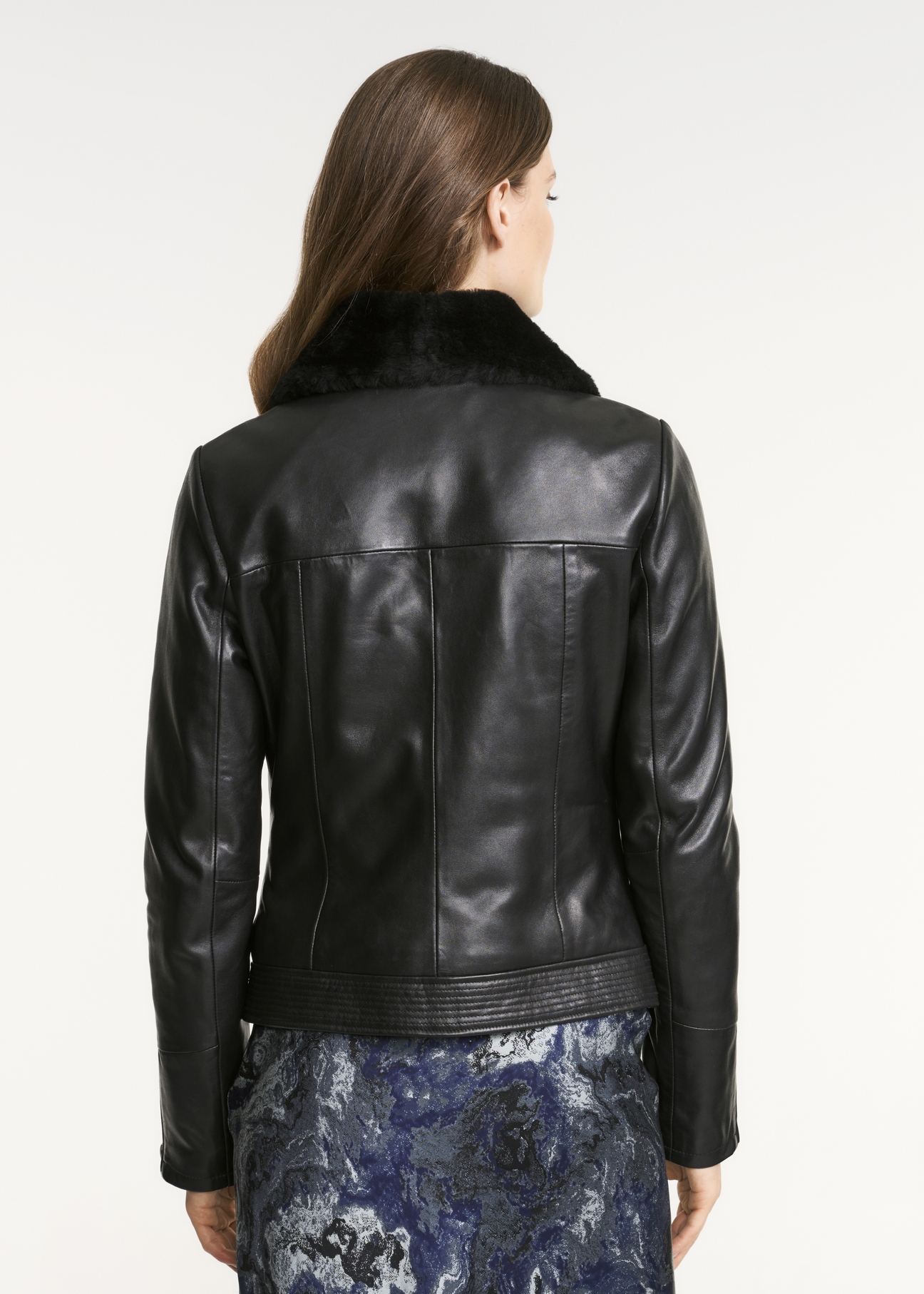 Women's insulated leather jacket KURDS-0336-5554(Z22)-03