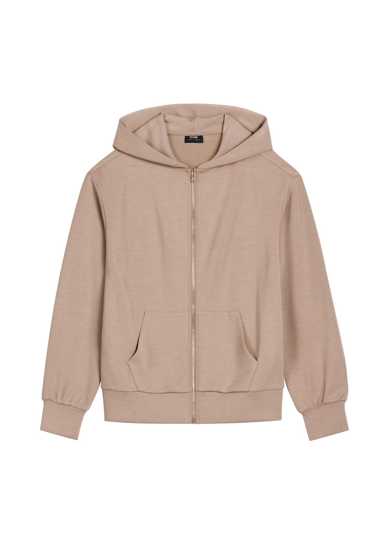 Camel women's zipper sweatshirt BLZDT-0108 A-1D(W26), front product view on white background.