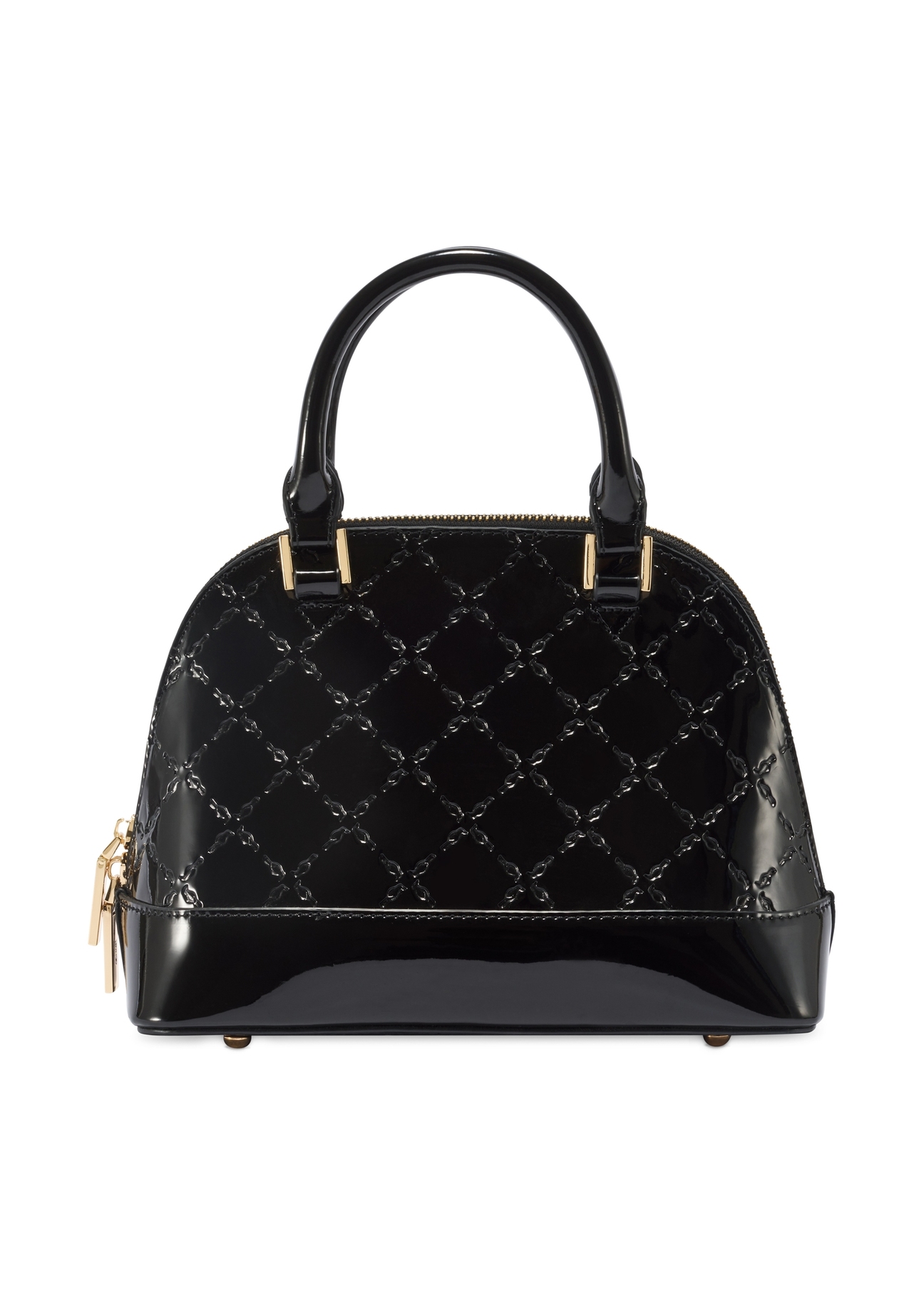 Black women's handbag with gloss TOREC-1110-99(Z25)