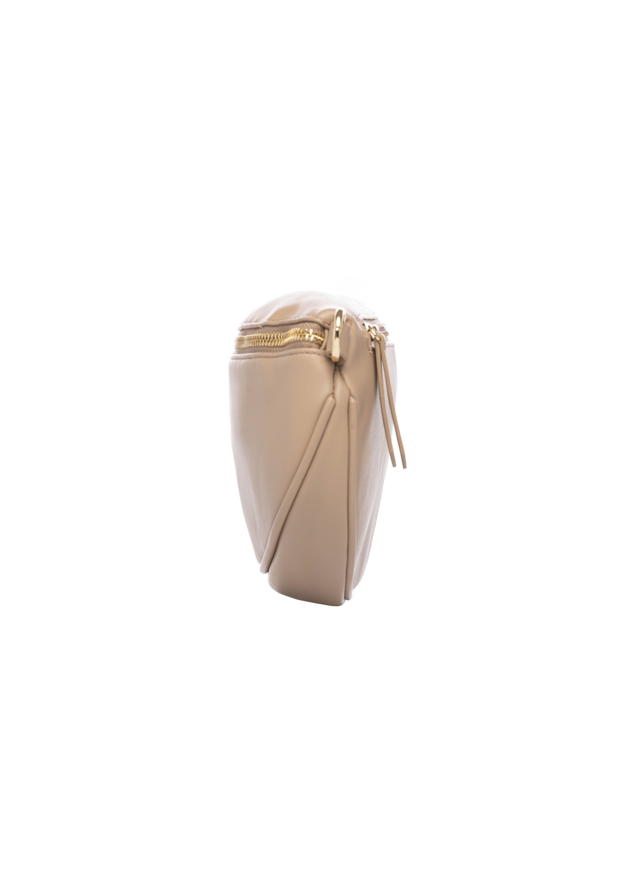 Beige women's waist bag TOREC-1191-1B(W26), side view of the product on a white background.