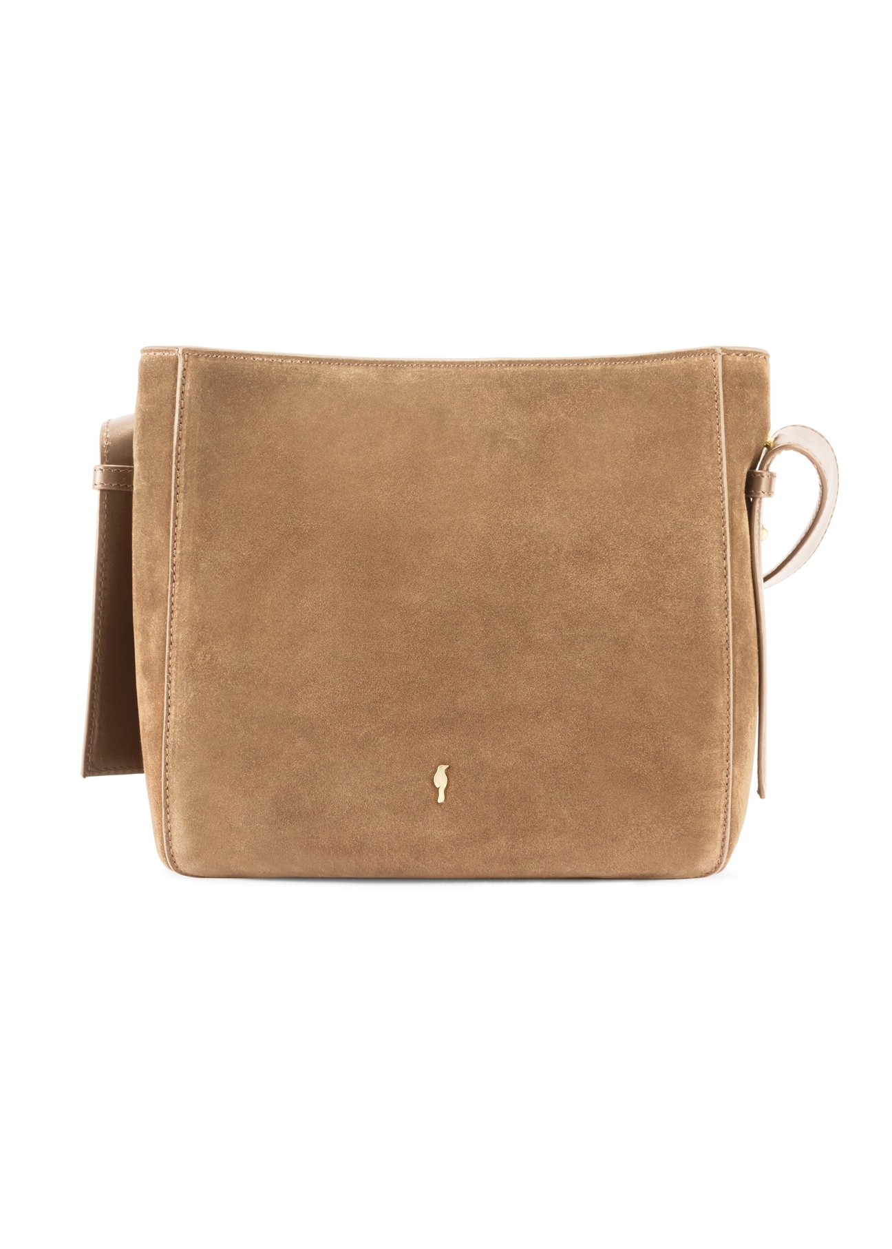 Beige leather women's handbag TORES-1251-1B(W26) - front product view, on a white background.