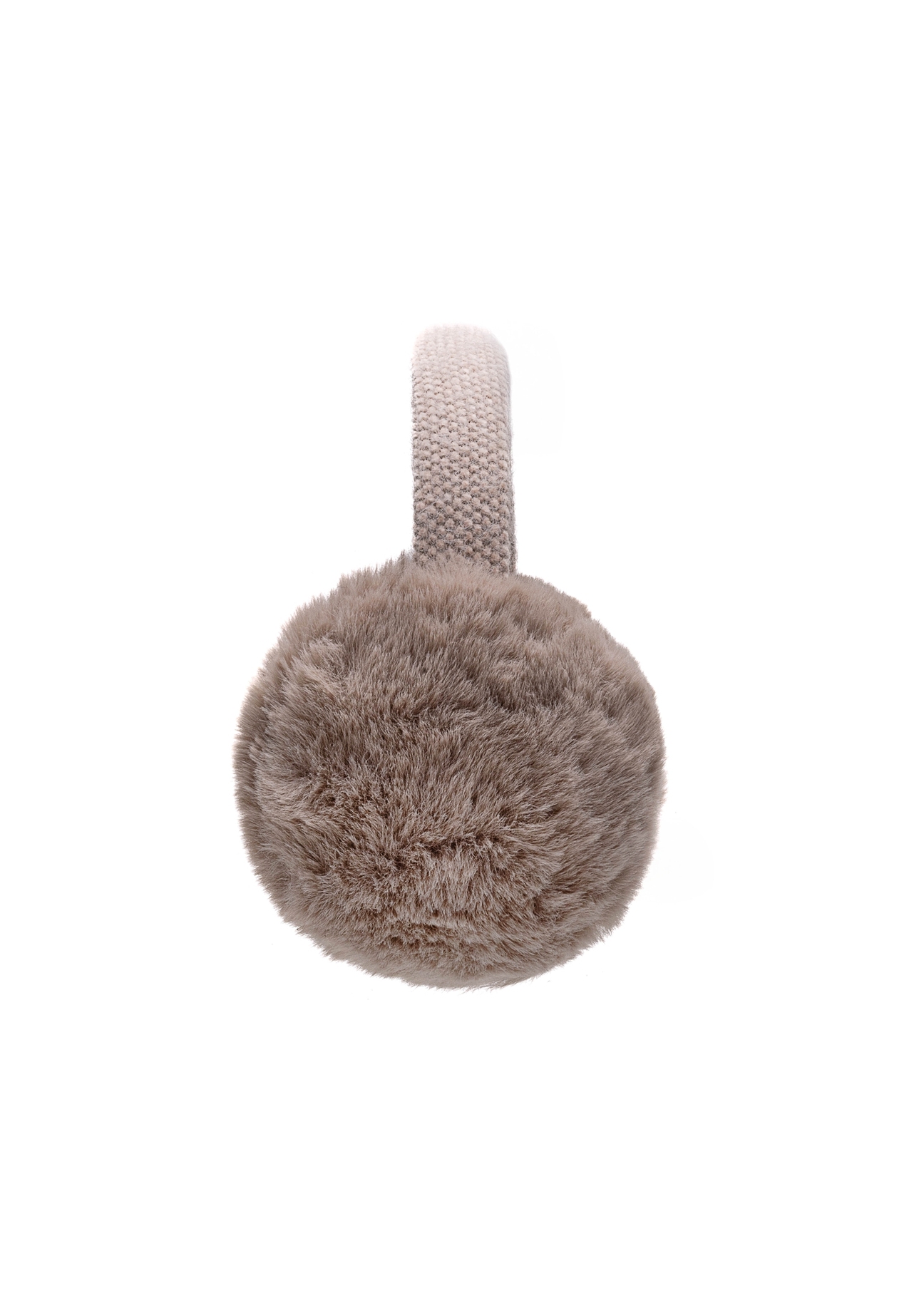Beige women's earmuffs NAUDP-0003-82(Z25), product view from the side on a white background.