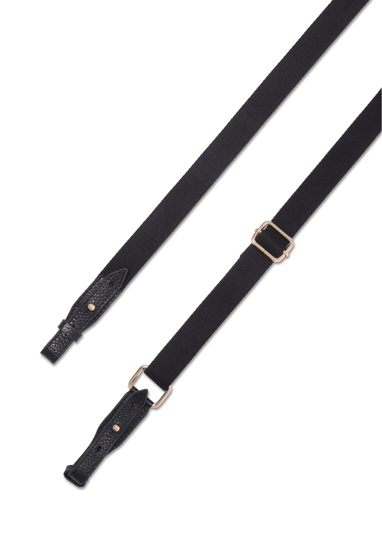 Black women's handbag made of natural pea leather TORES-1424-9I(Z26), view of the product strap on a white background.