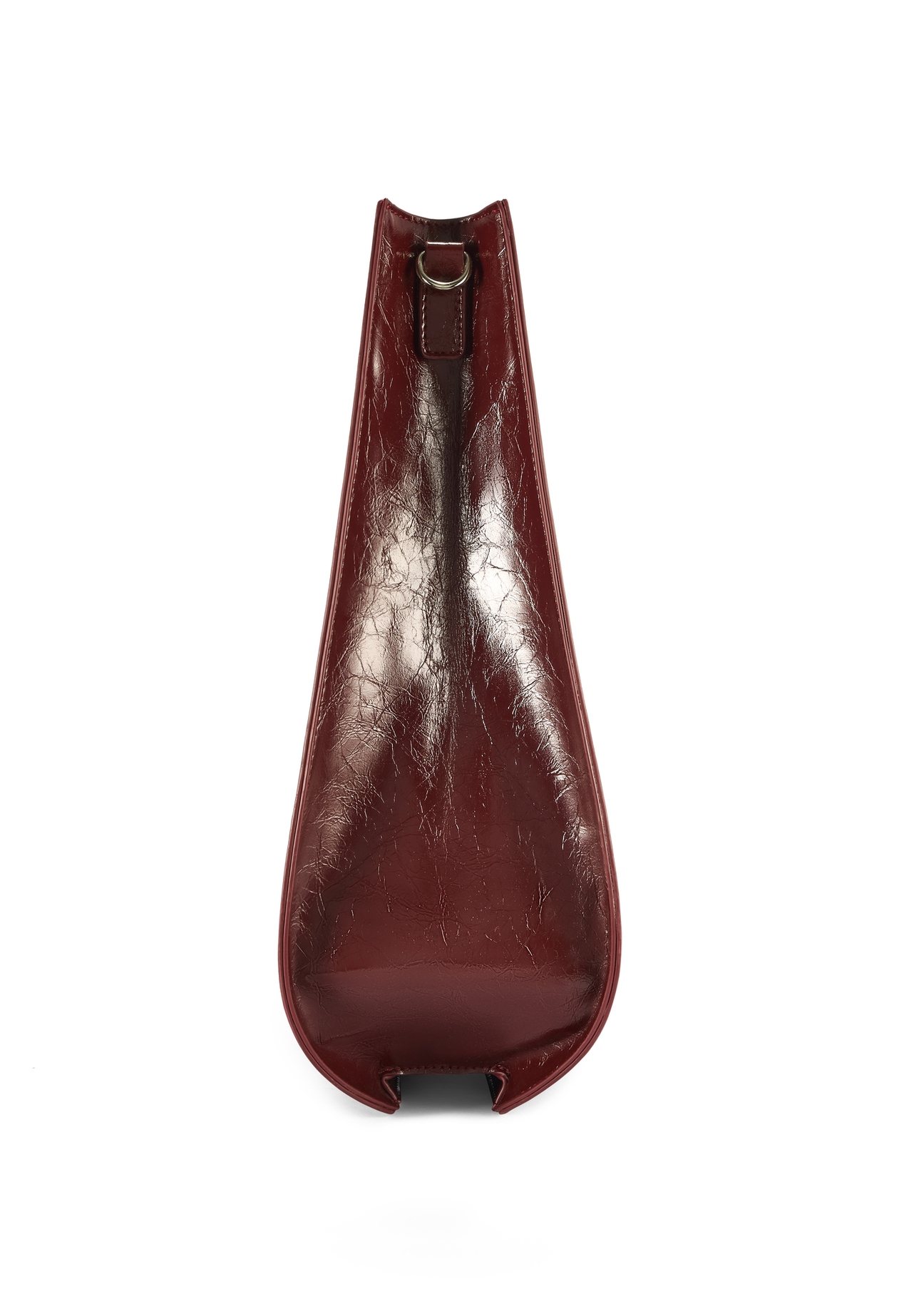 Burgundy women's handbag TOREC-0728A-49(Z25), product view from the side on a white background.