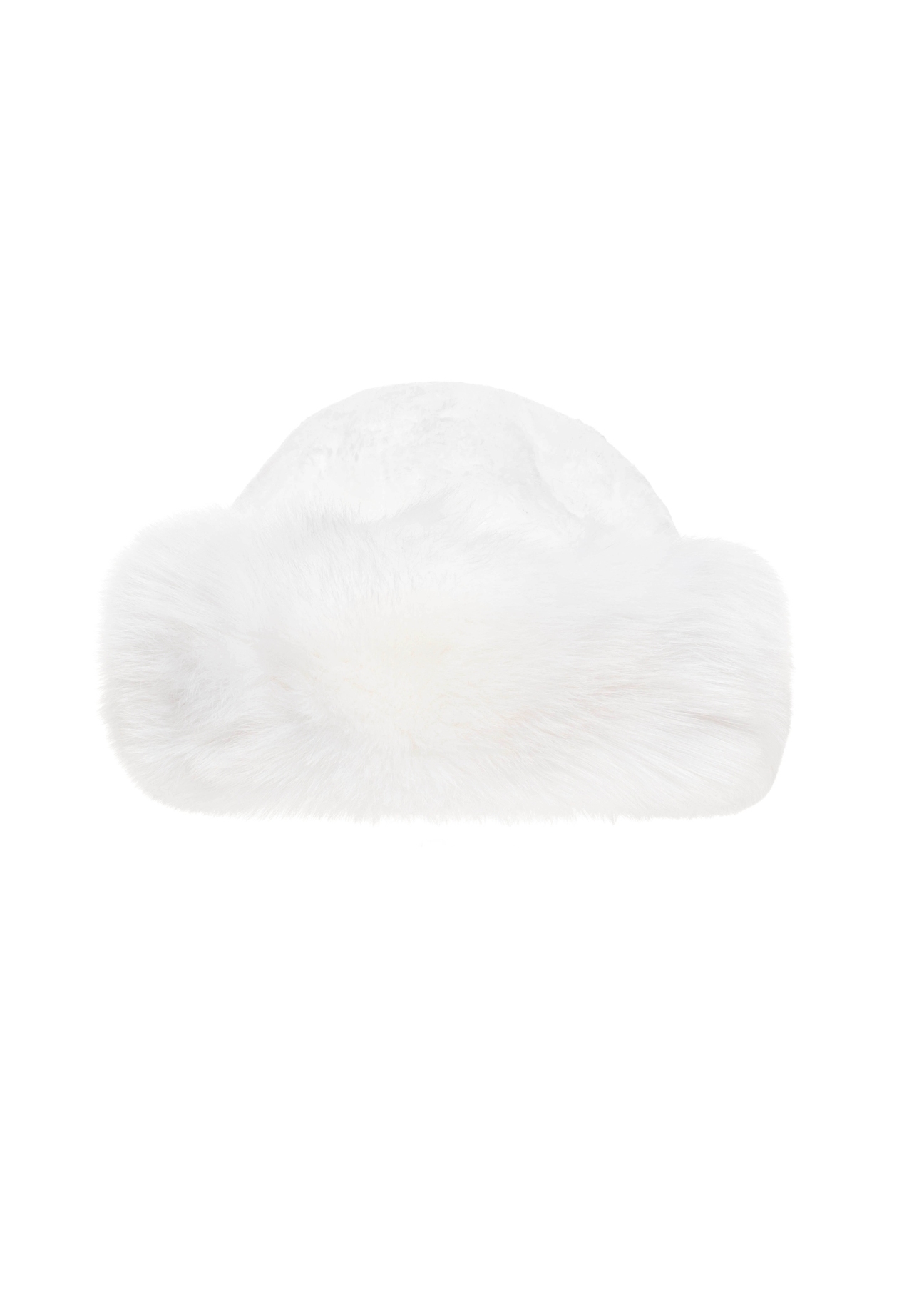Women's hat with natural fox fur CZADF-0050-0A
(Z26), front view on a white background.