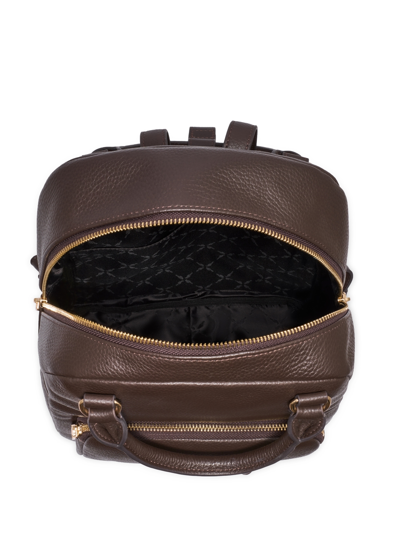 Brown leather women's backpack TORES-1146-1I(Z26)