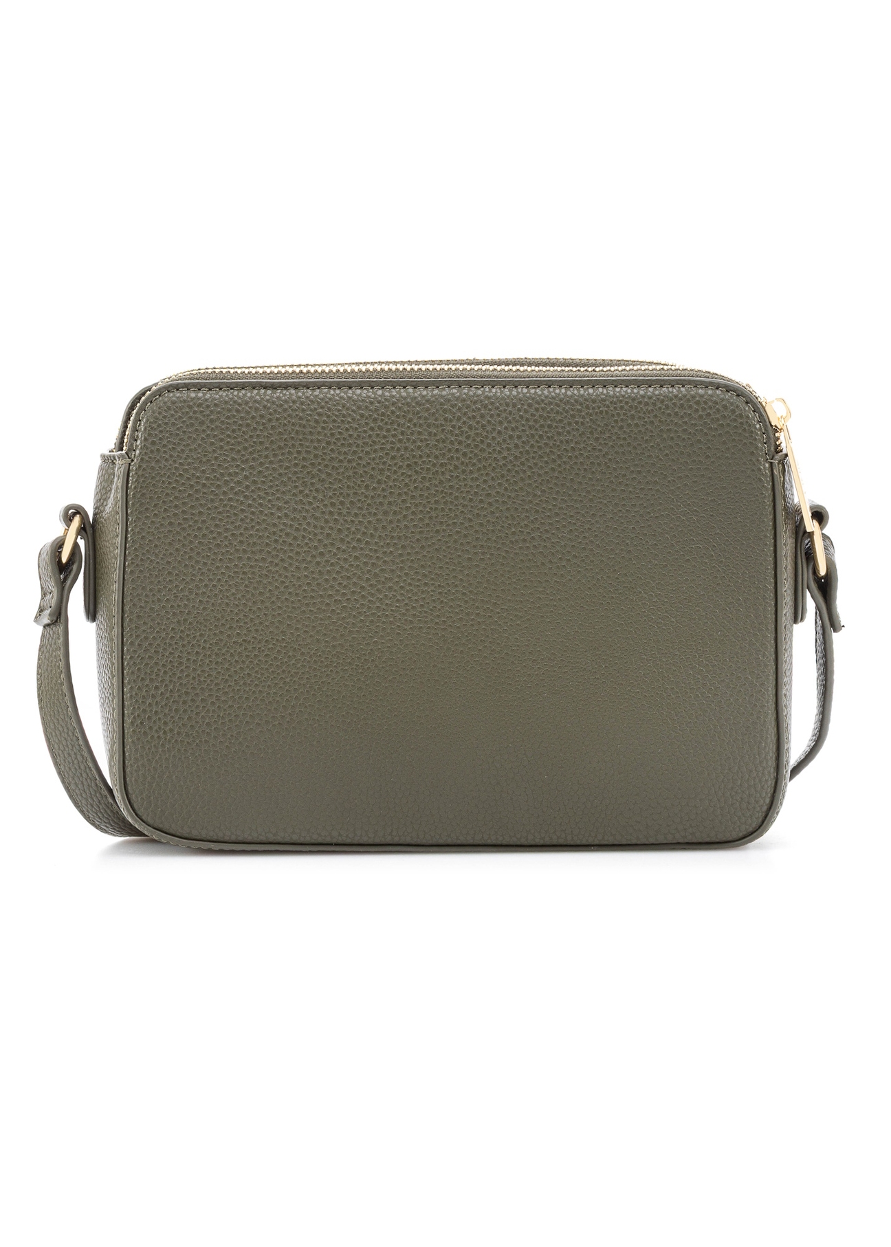 Small women's khaki handbag TOREC-0830B-55(Z25), product view from the back on a white background.