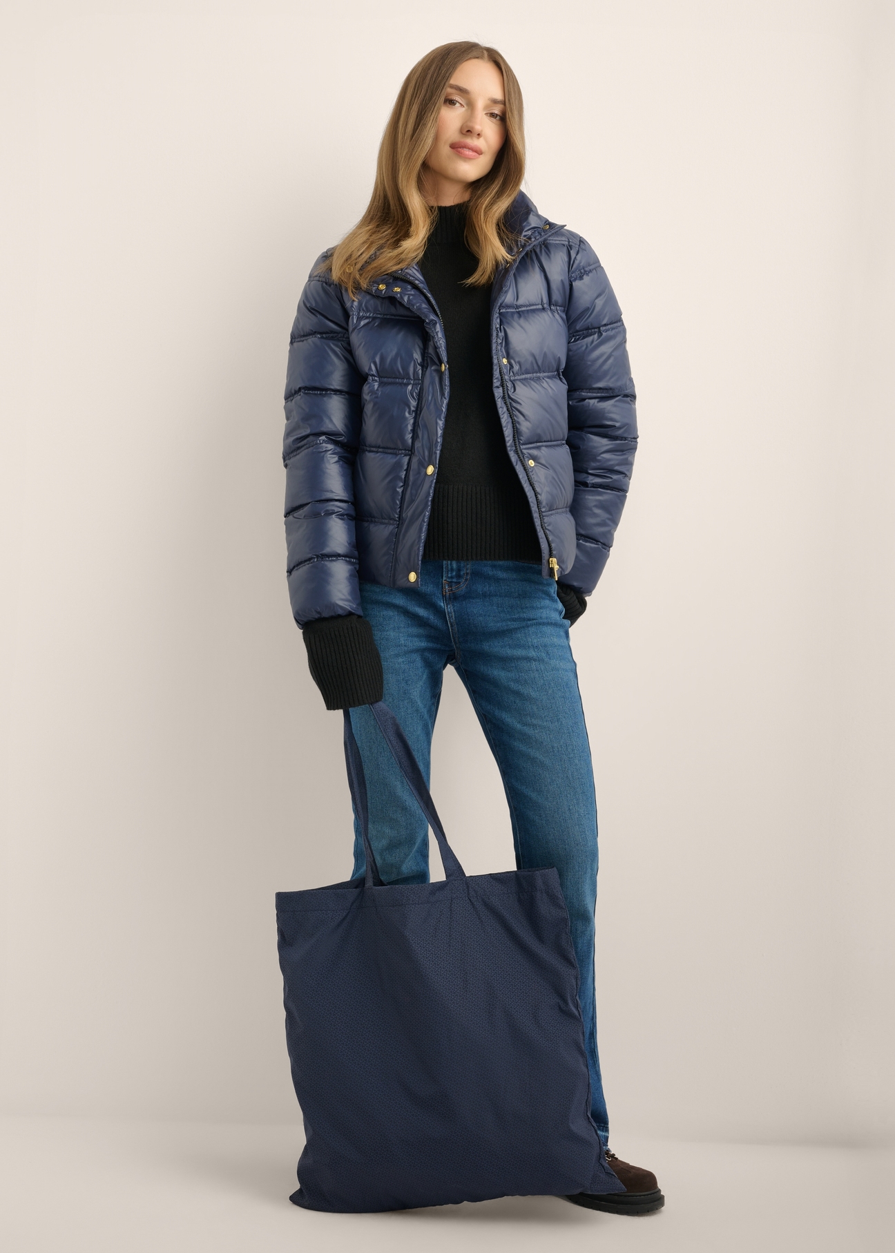Soft navy blue bag TOREN-0361-7E(Z26)