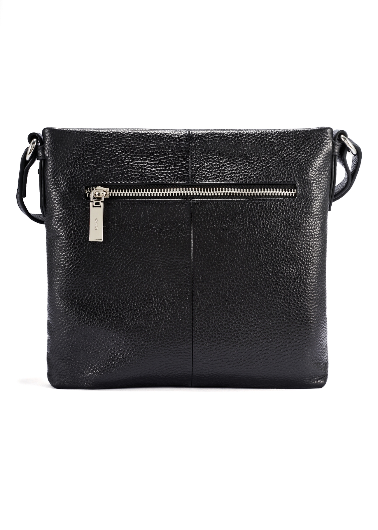 Black leather women's handbag TORES-1157-99(Z25), product visible from the back on a white background.